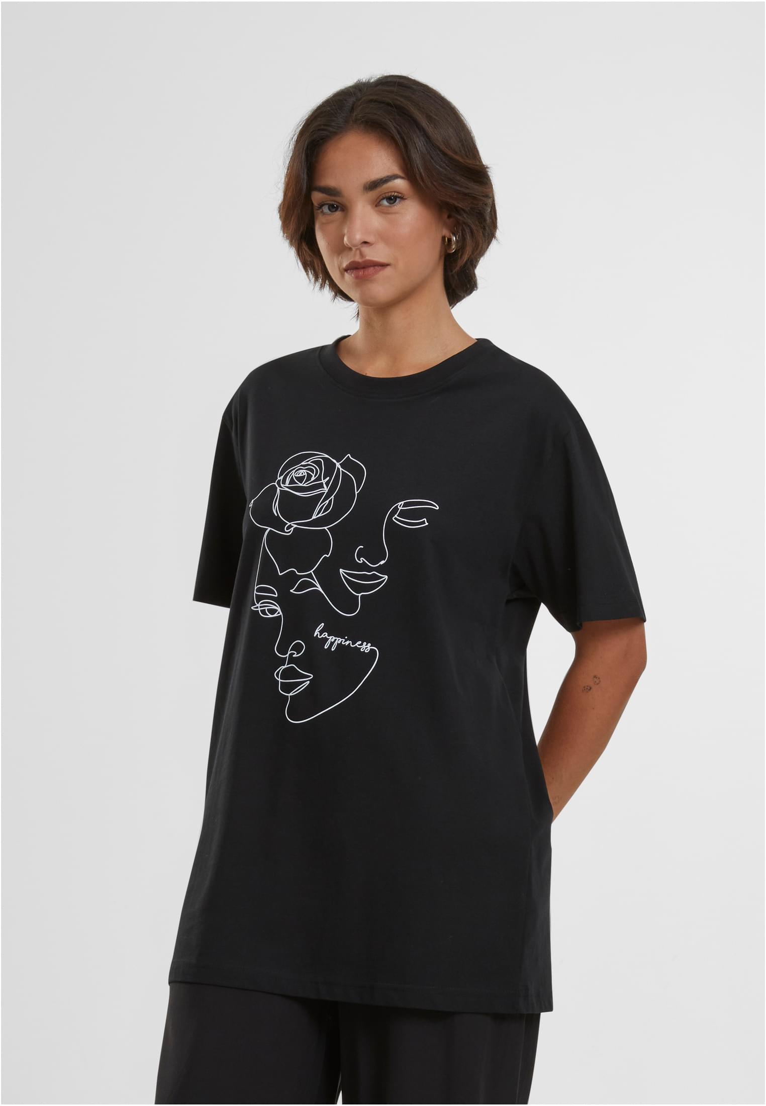 Ladies One Line Rose Tee black XS - workoutbrands.com
