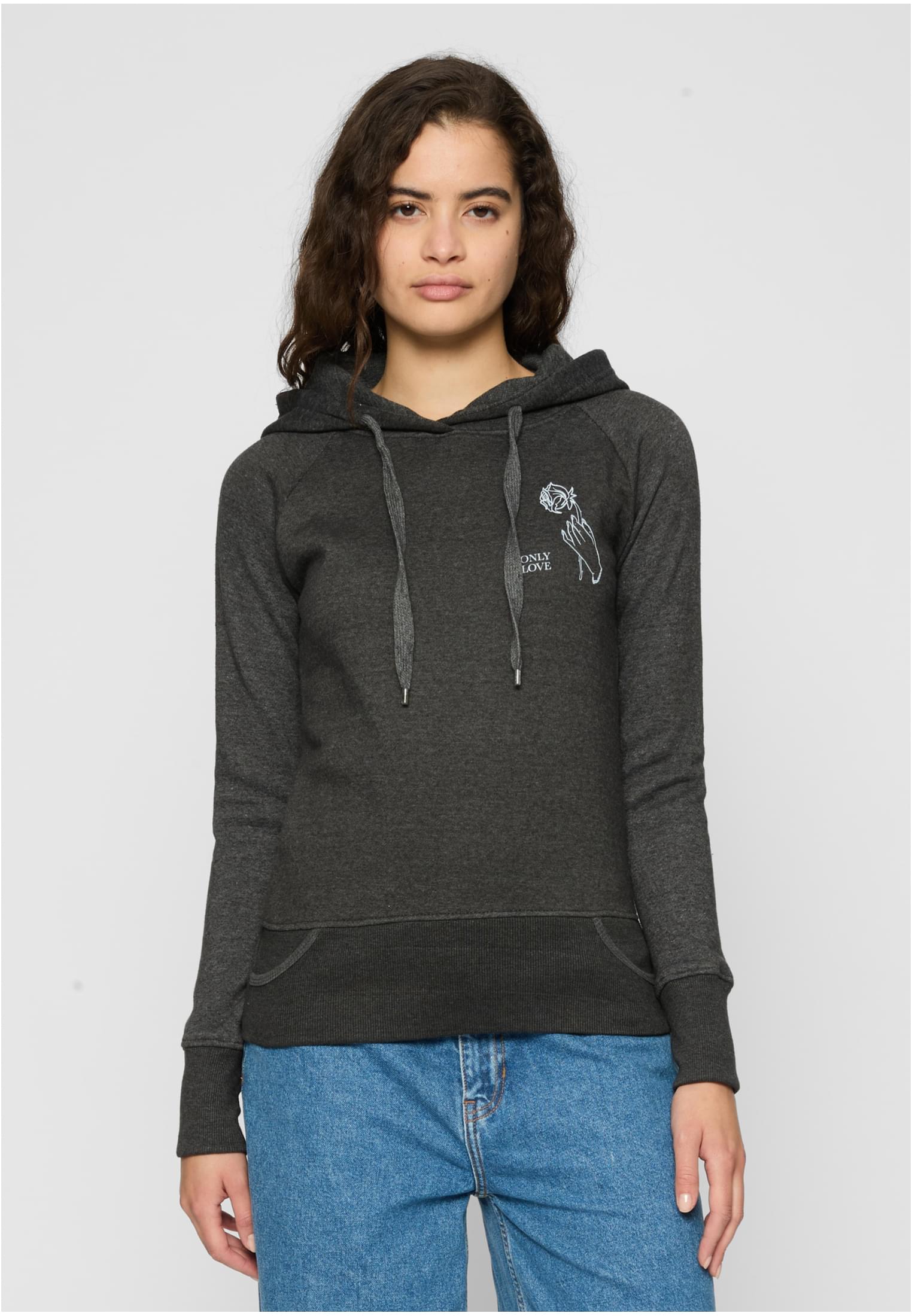 Ladies Only Love Hoody grey XS - workoutbrands.com