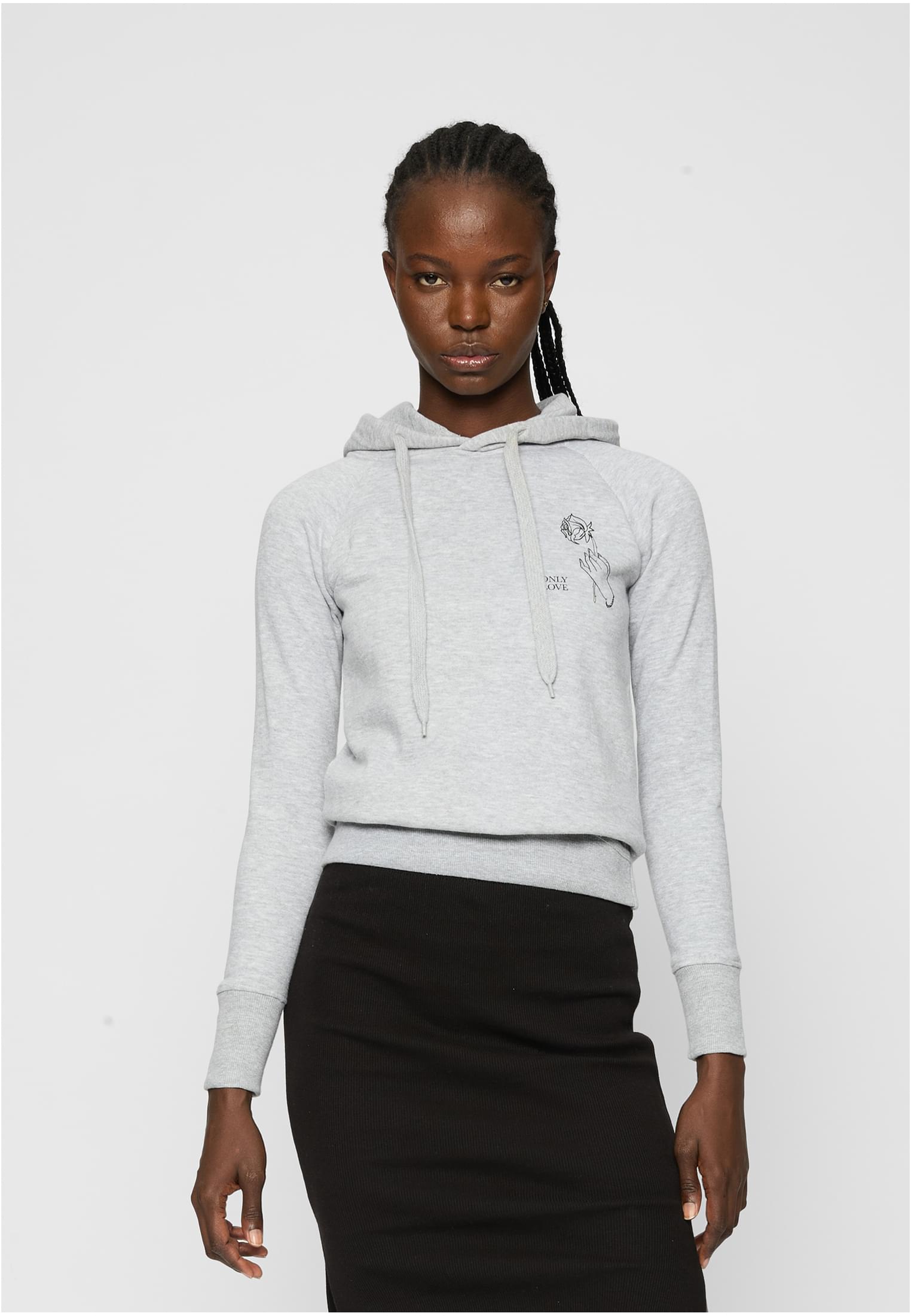 Ladies Only Love Hoody grey XS - workoutbrands.com