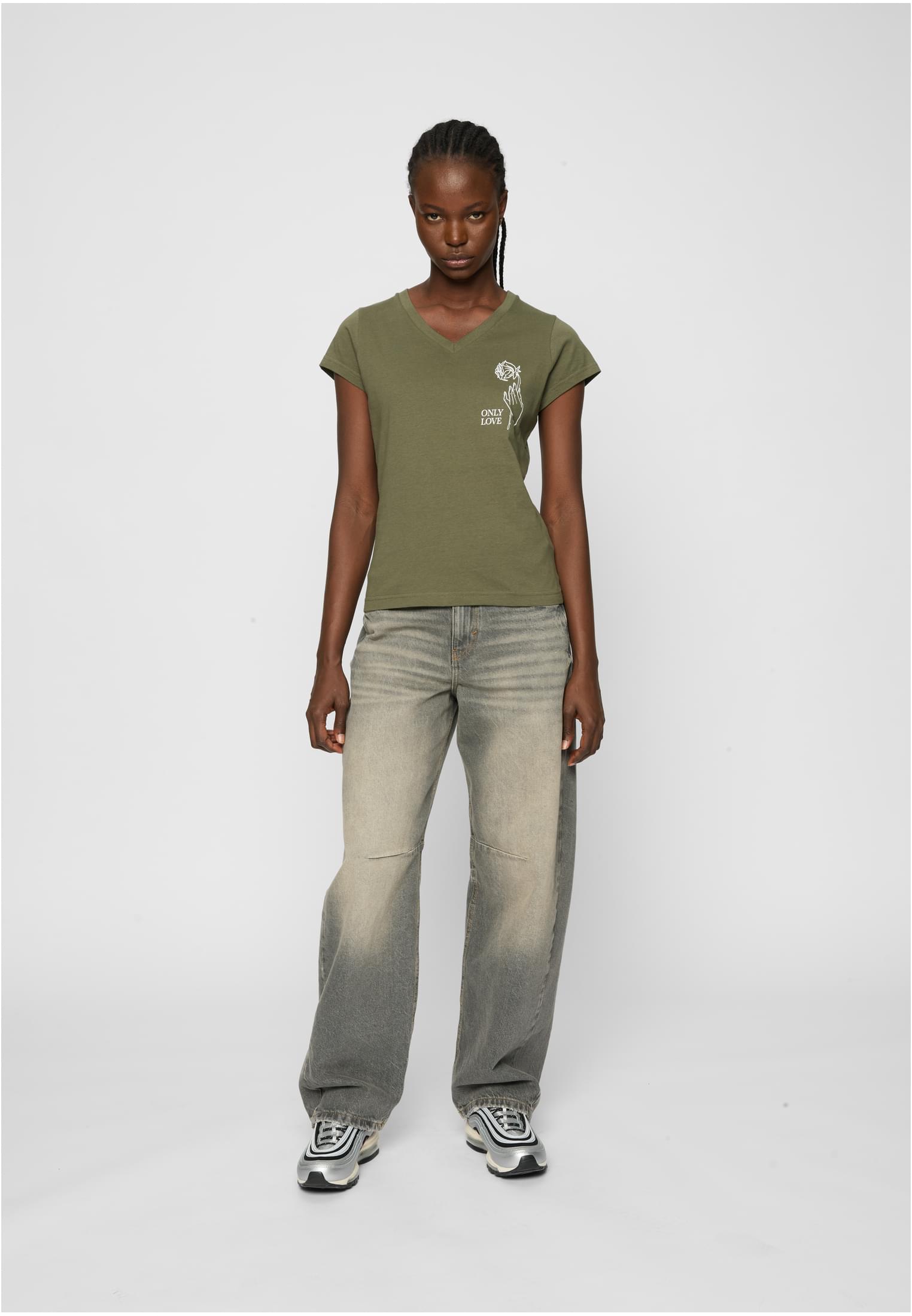 Ladies Only Love Tee olive XS - workoutbrands.com