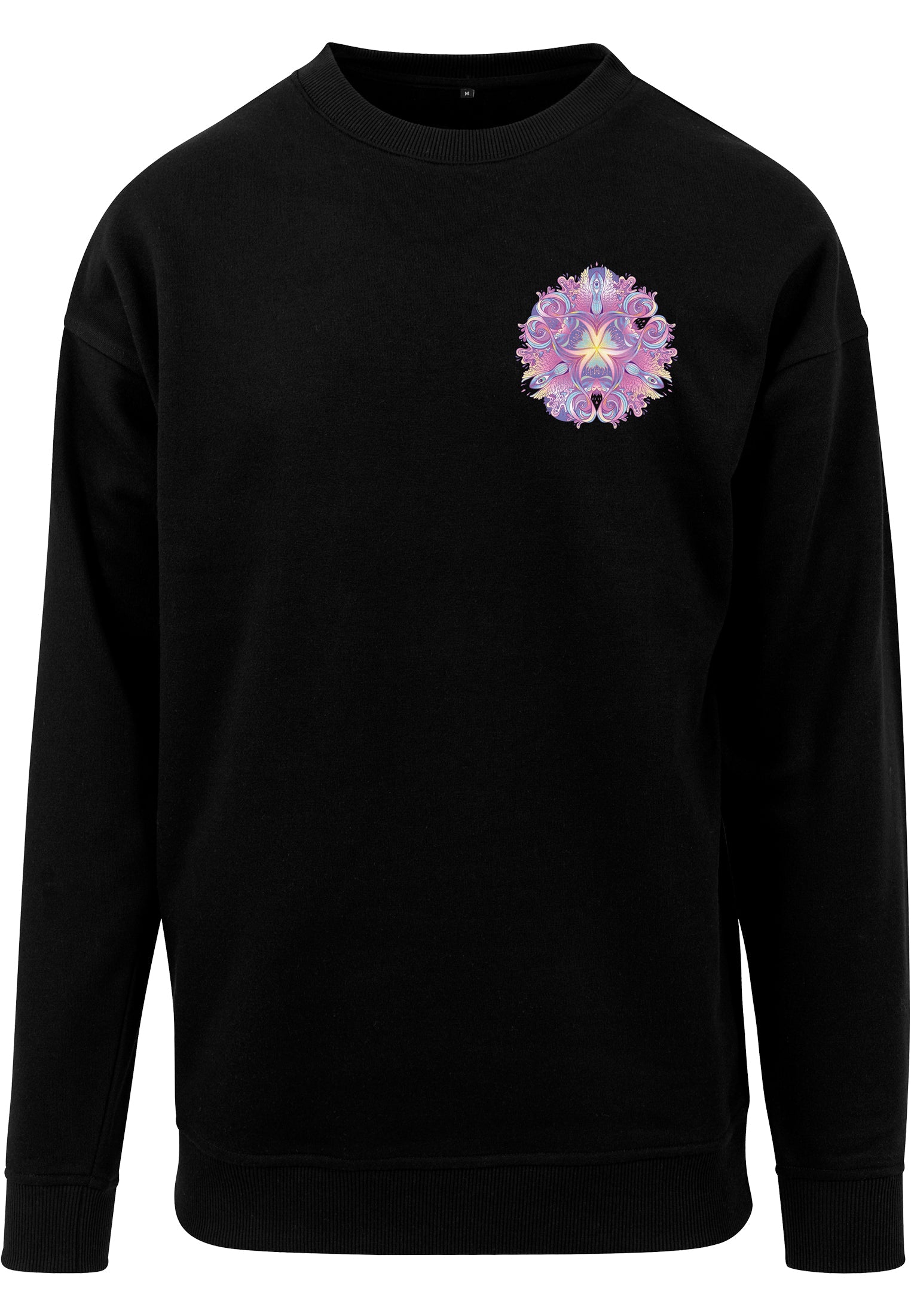 Ladies Psychadelic Mandala Crewneck black XL - workoutbrands.com