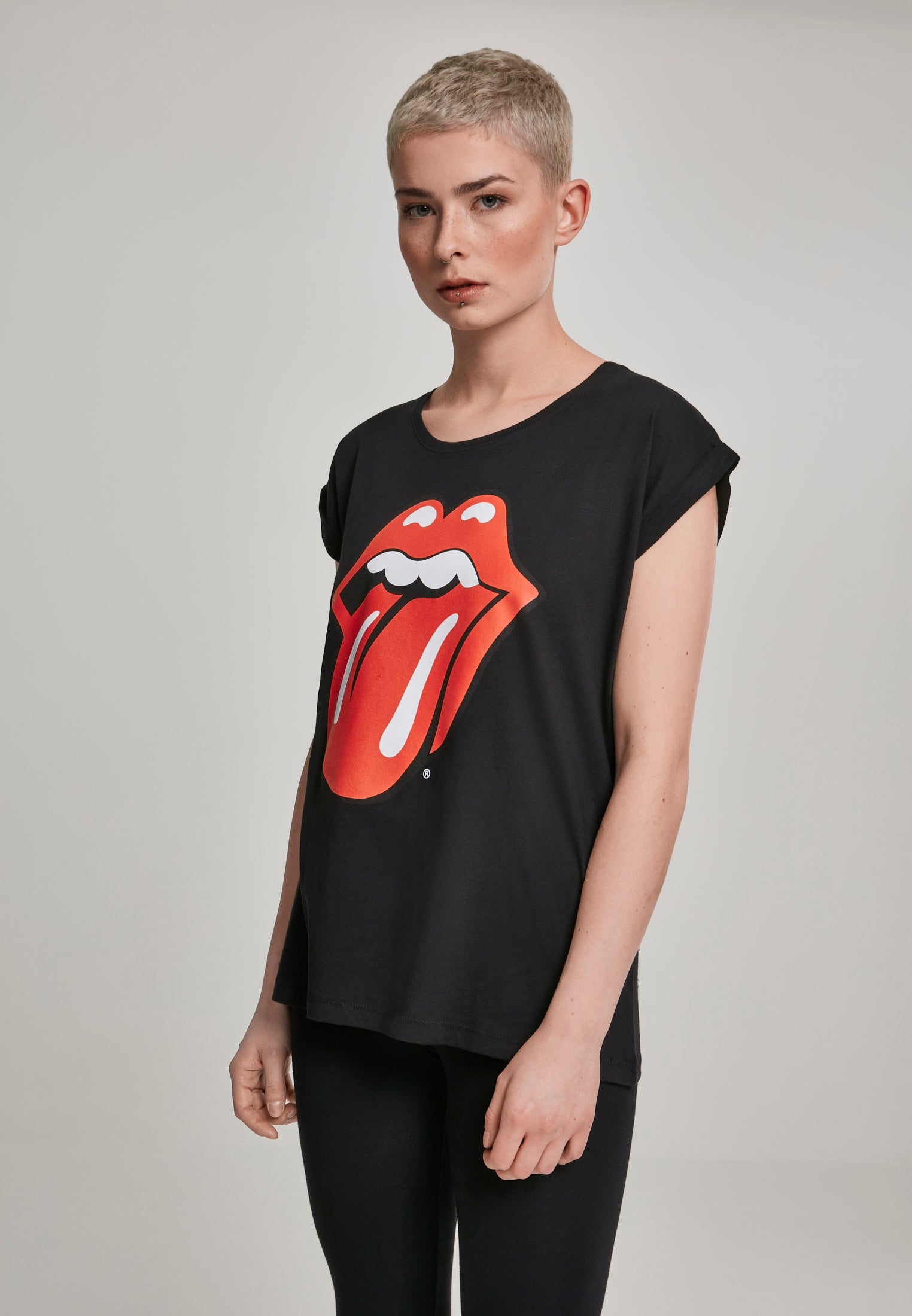 Ladies Rolling Stones Tongue Tee black XXL - workoutbrands.com