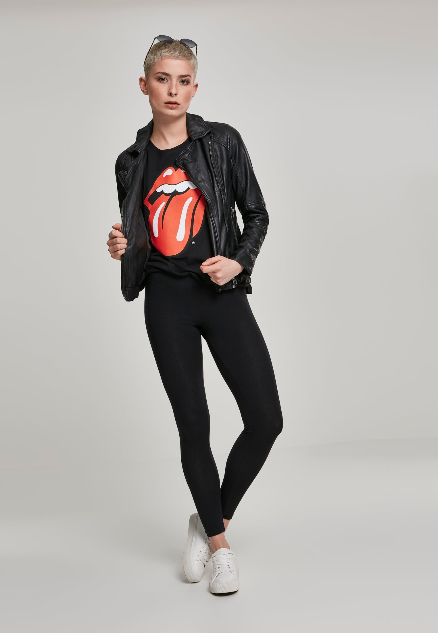 Ladies Rolling Stones Tongue Tee black XXL - workoutbrands.com
