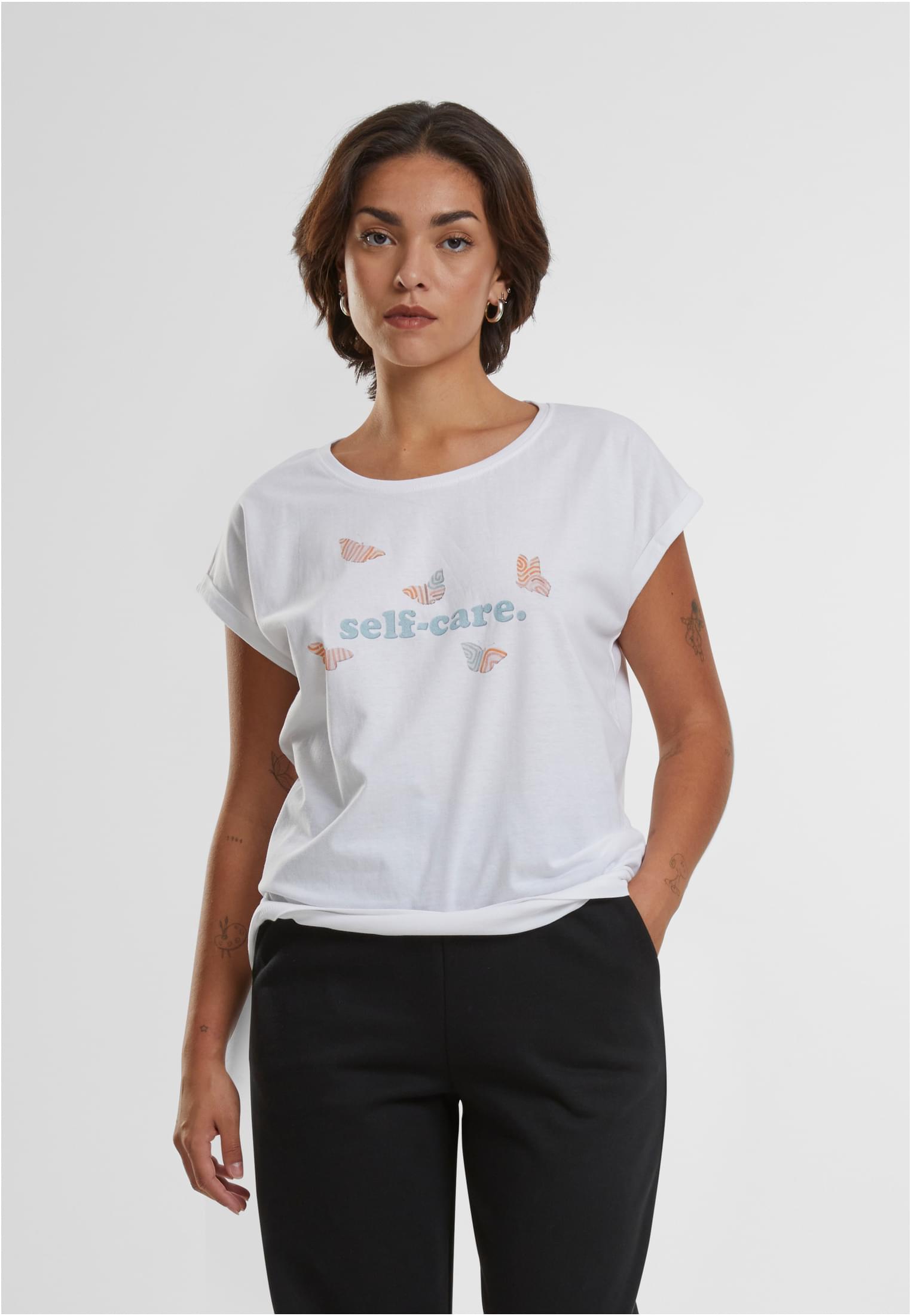 Ladies Self-Care Tee white XS - workoutbrands.com