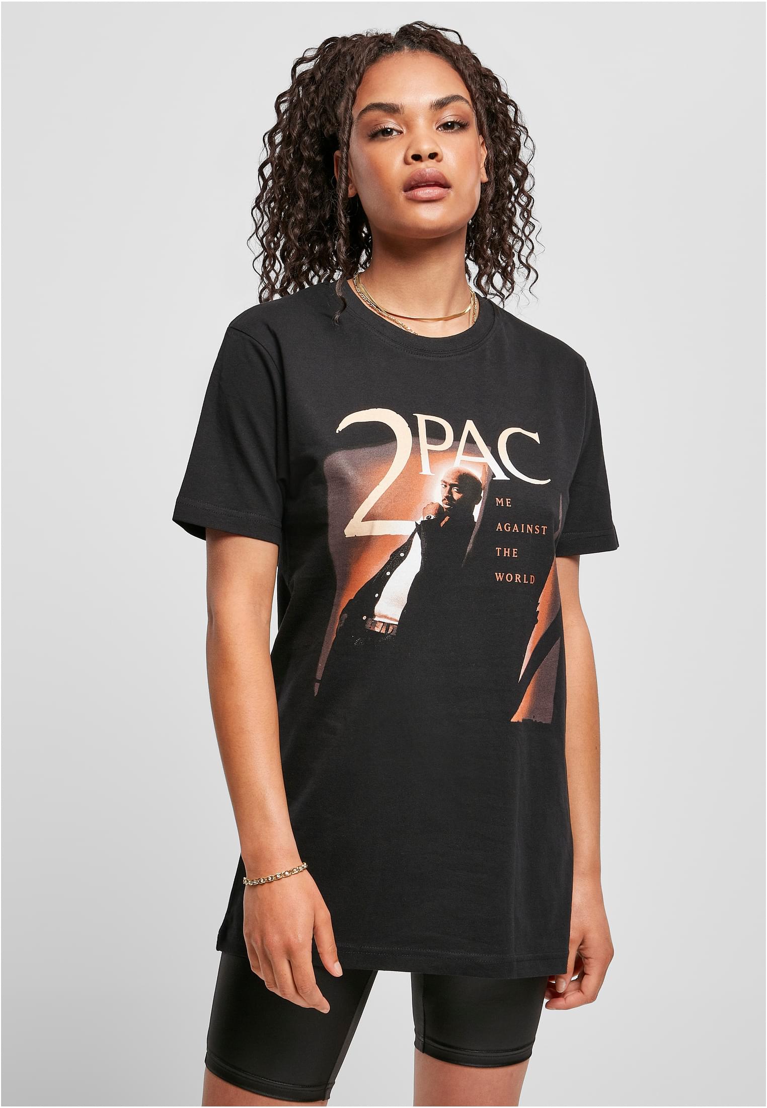 Ladies Tupac Me Against The World Cover Tee black XXL - workoutbrands.com
