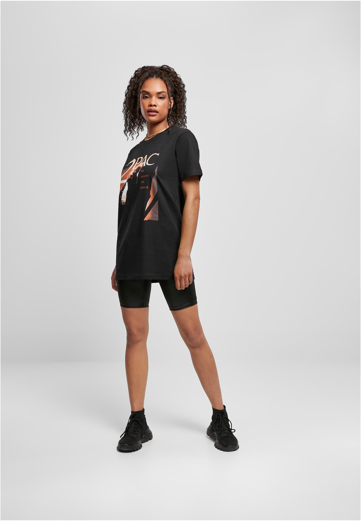 Ladies Tupac Me Against The World Cover Tee black XXL - workoutbrands.com