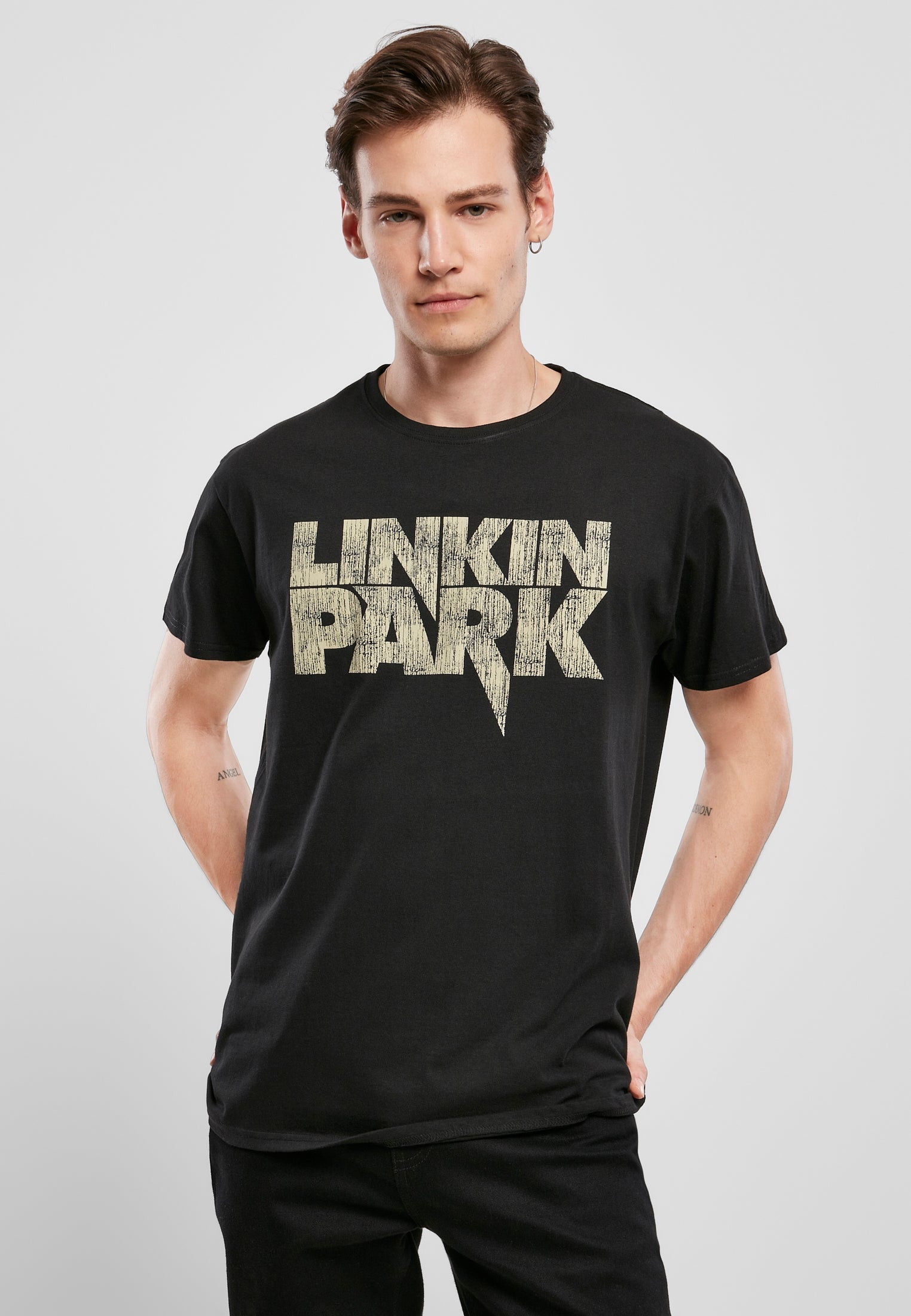 Linkin Park Distressed Logo Tee black XXL - workoutbrands.com