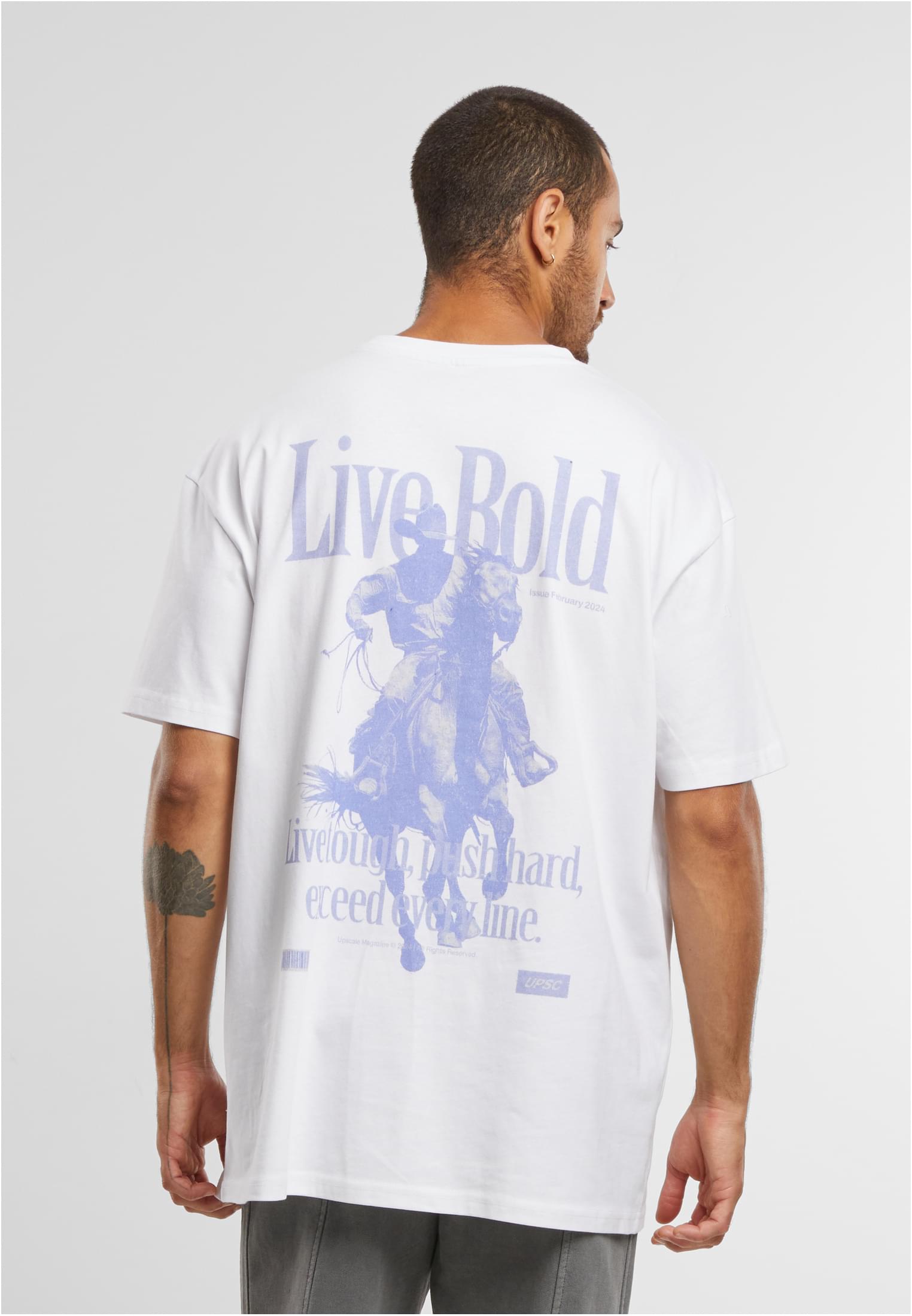 Live Bold Oversize Tee white XXL - workoutbrands.com