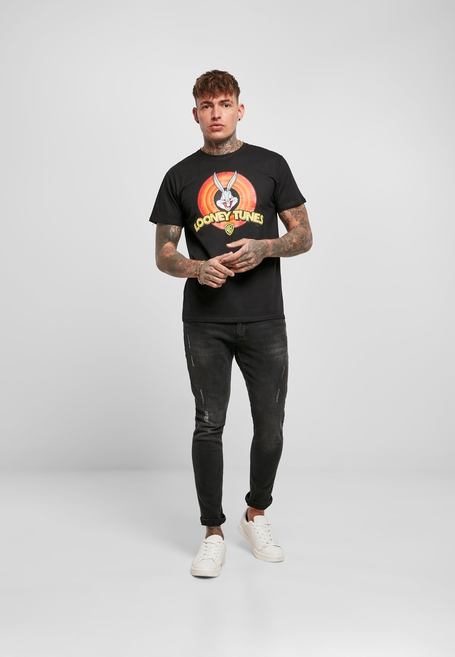 Looney Tunes Bugs Bunny Logo Tee black XXL - workoutbrands.com