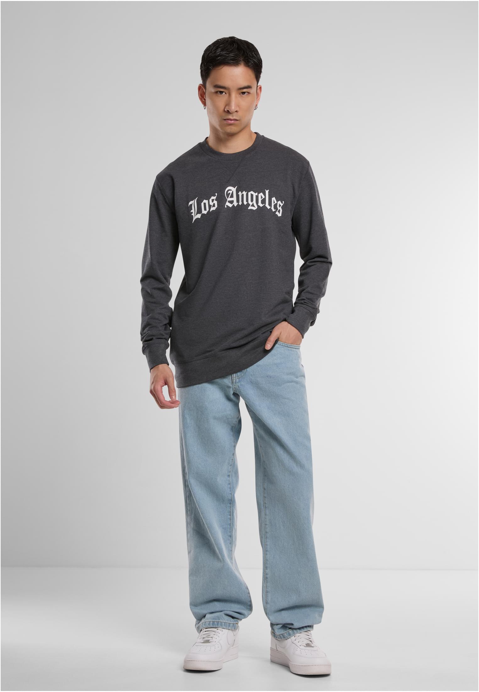 Los Angeles Wording Crewneck darksand XS - workoutbrands.com