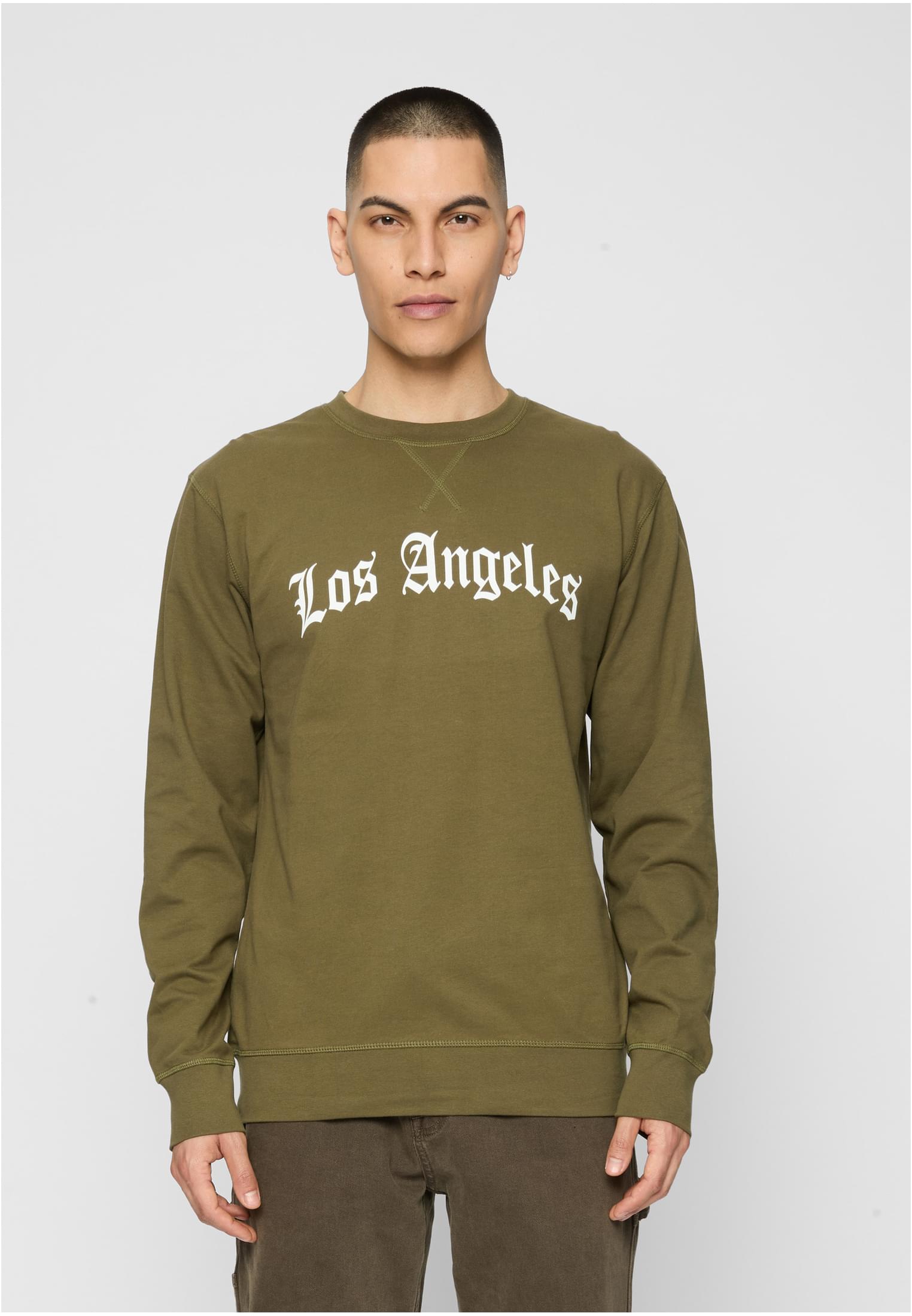 Los Angeles Wording Crewneck darksand XS - workoutbrands.com