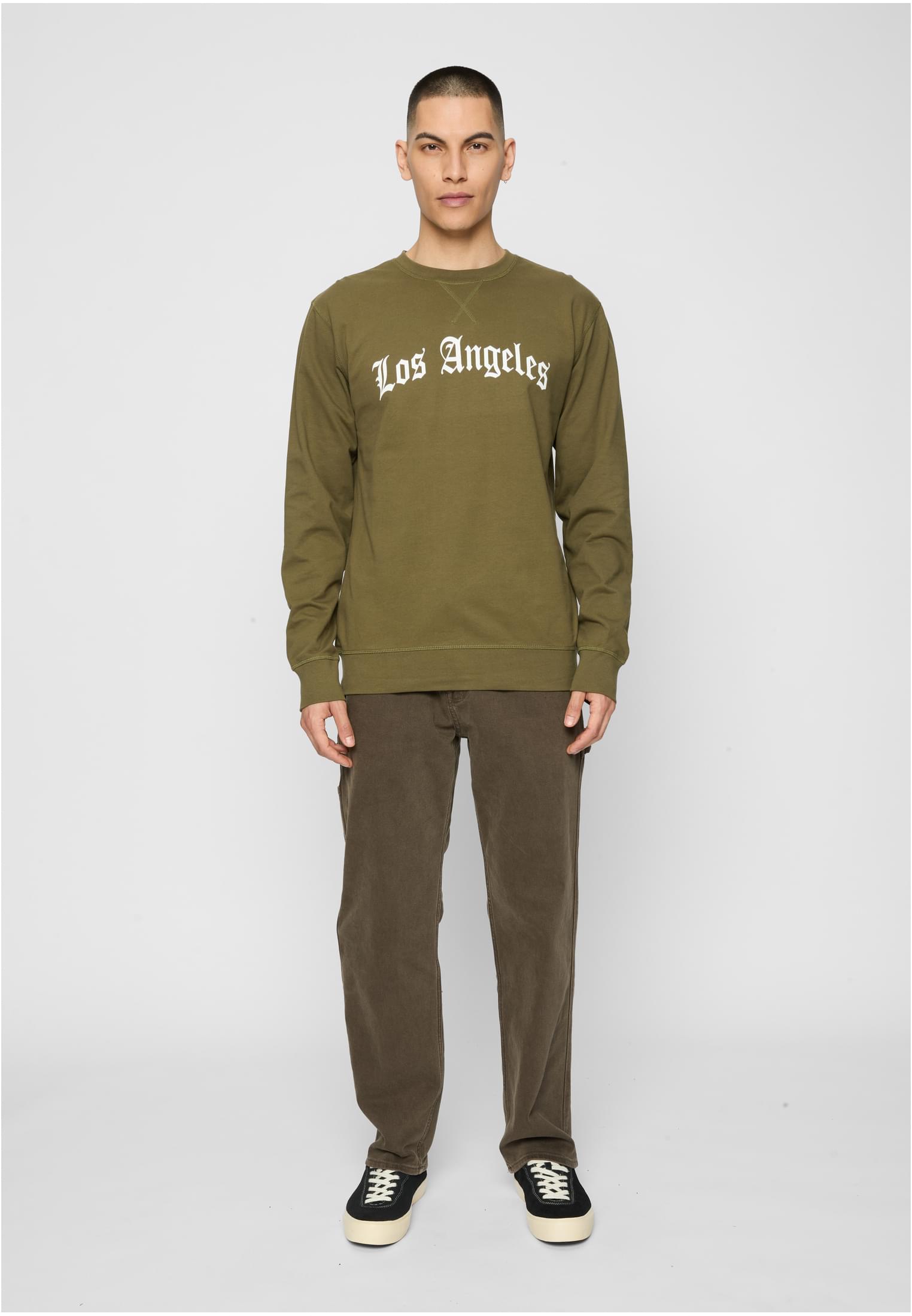 Los Angeles Wording Crewneck darksand XS - workoutbrands.com