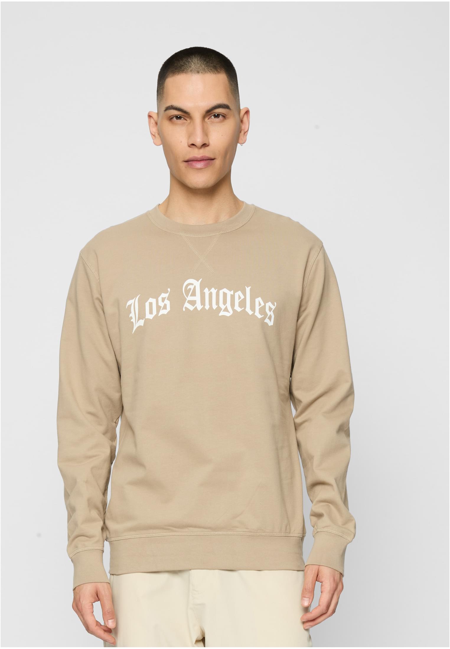 Los Angeles Wording Crewneck darksand XS - workoutbrands.com