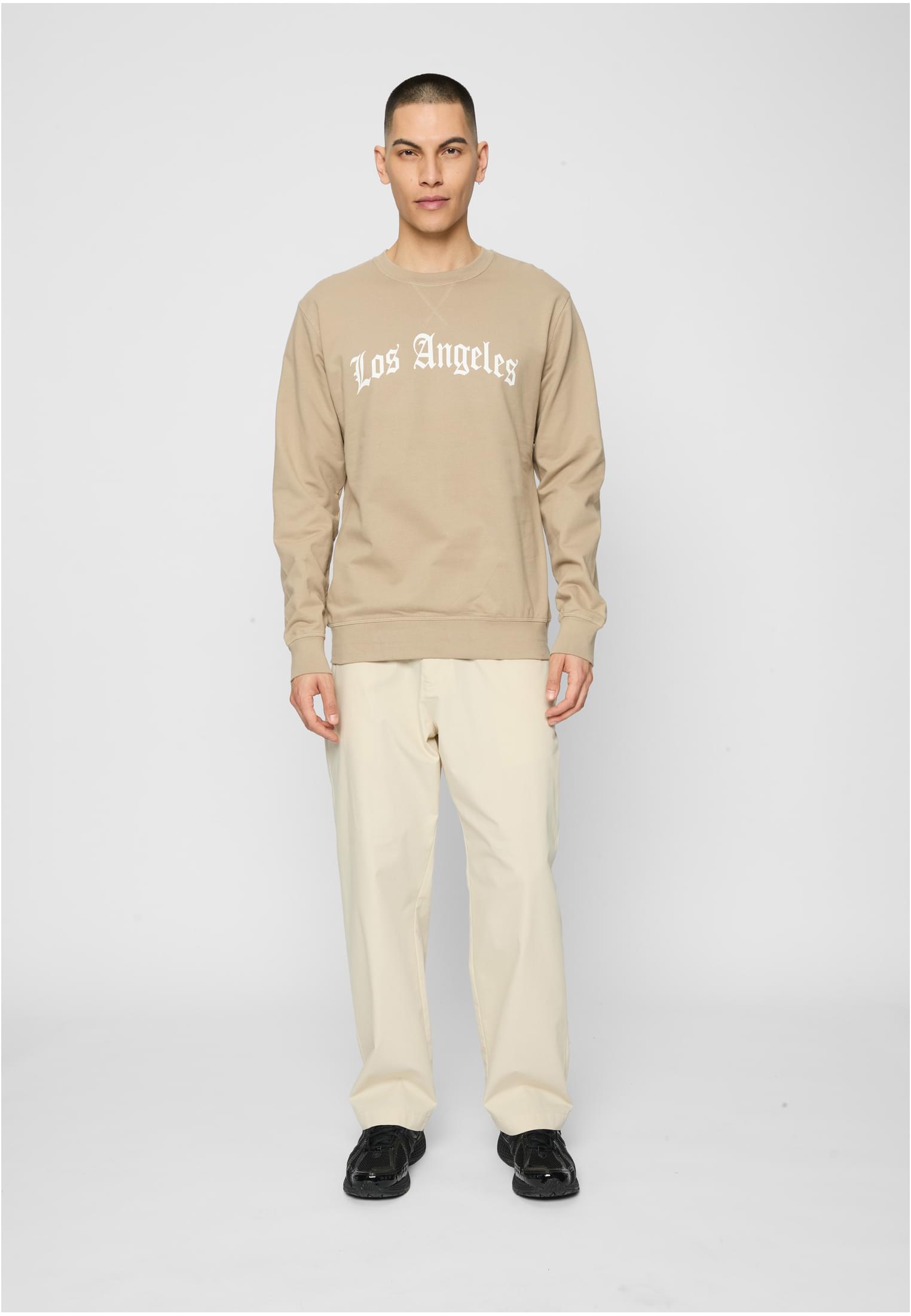 Los Angeles Wording Crewneck darksand XS - workoutbrands.com