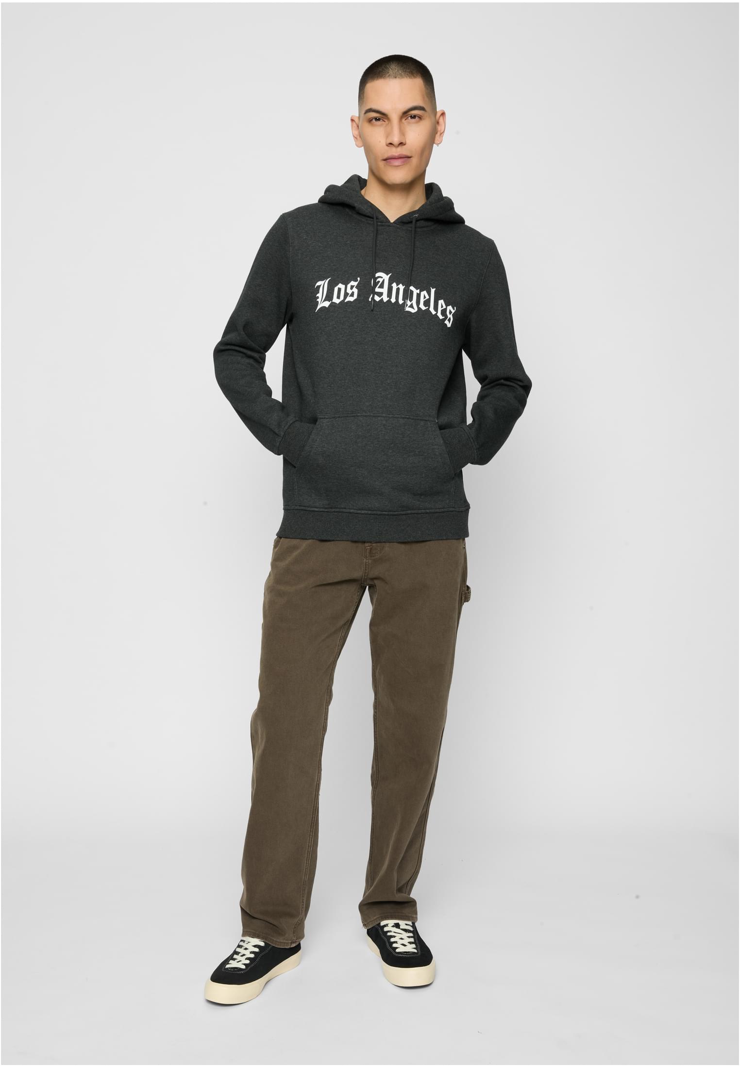 Los Angeles Wording Hoody whitesand XXL - workoutbrands.com