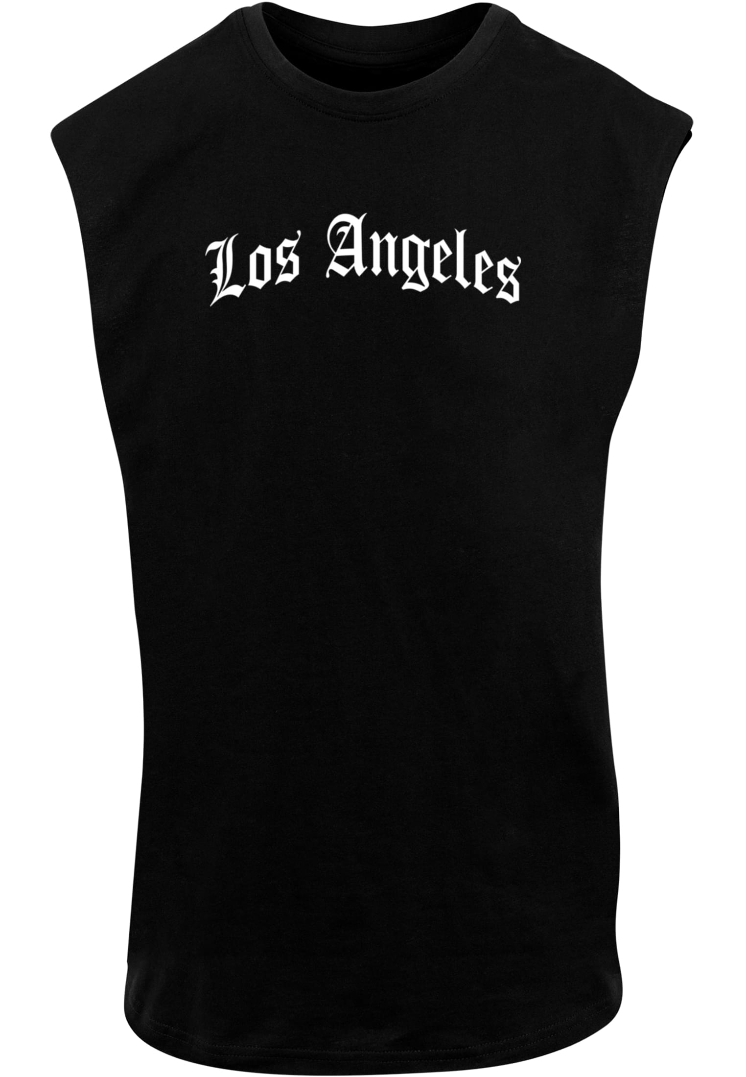 Los Angeles Wording Sleeveless Tee black XXL - workoutbrands.com