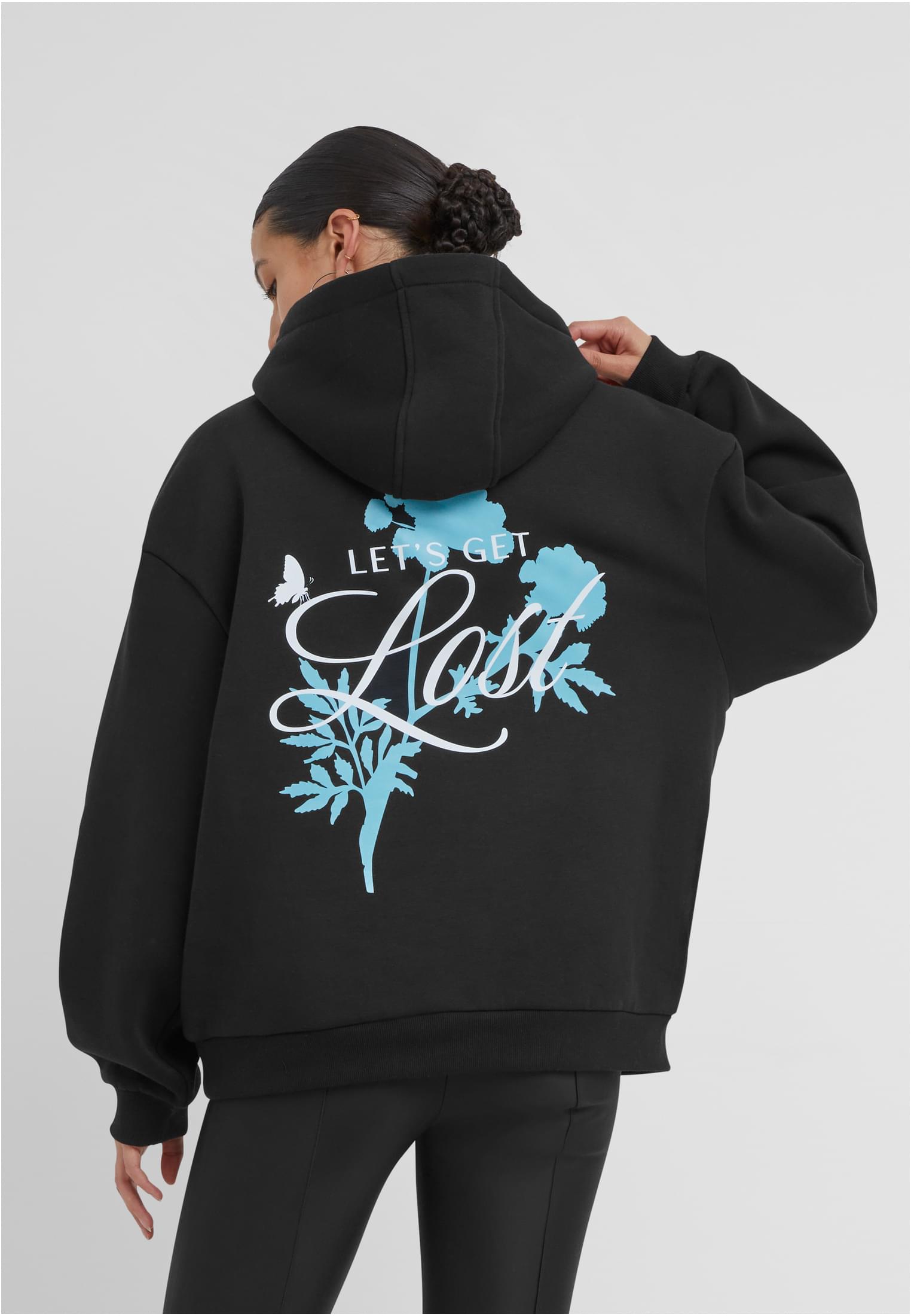 Lost Flowers Ladies Fluffy Hoody lightasphalt XXL - workoutbrands.com