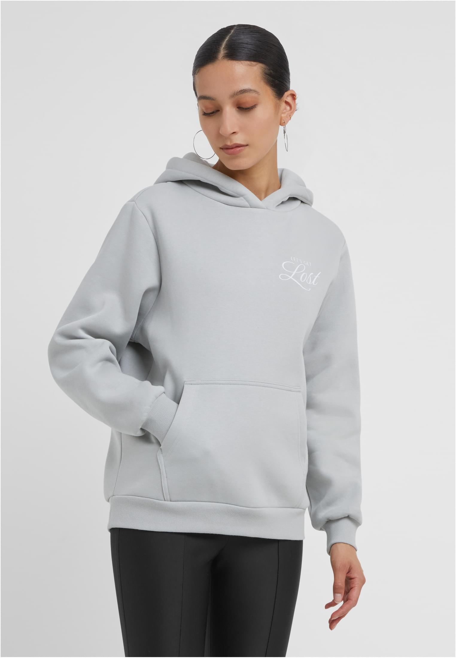 Lost Flowers Ladies Fluffy Hoody lightasphalt XXL - workoutbrands.com