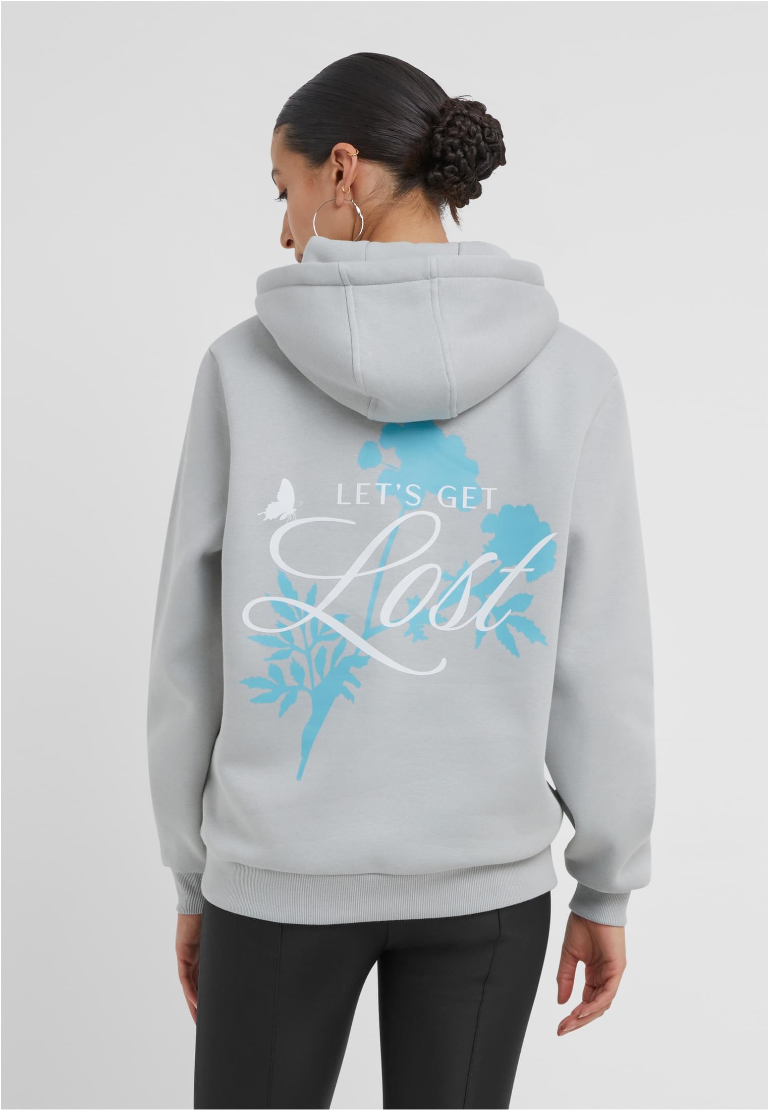 Lost Flowers Ladies Fluffy Hoody lightasphalt XXL - workoutbrands.com