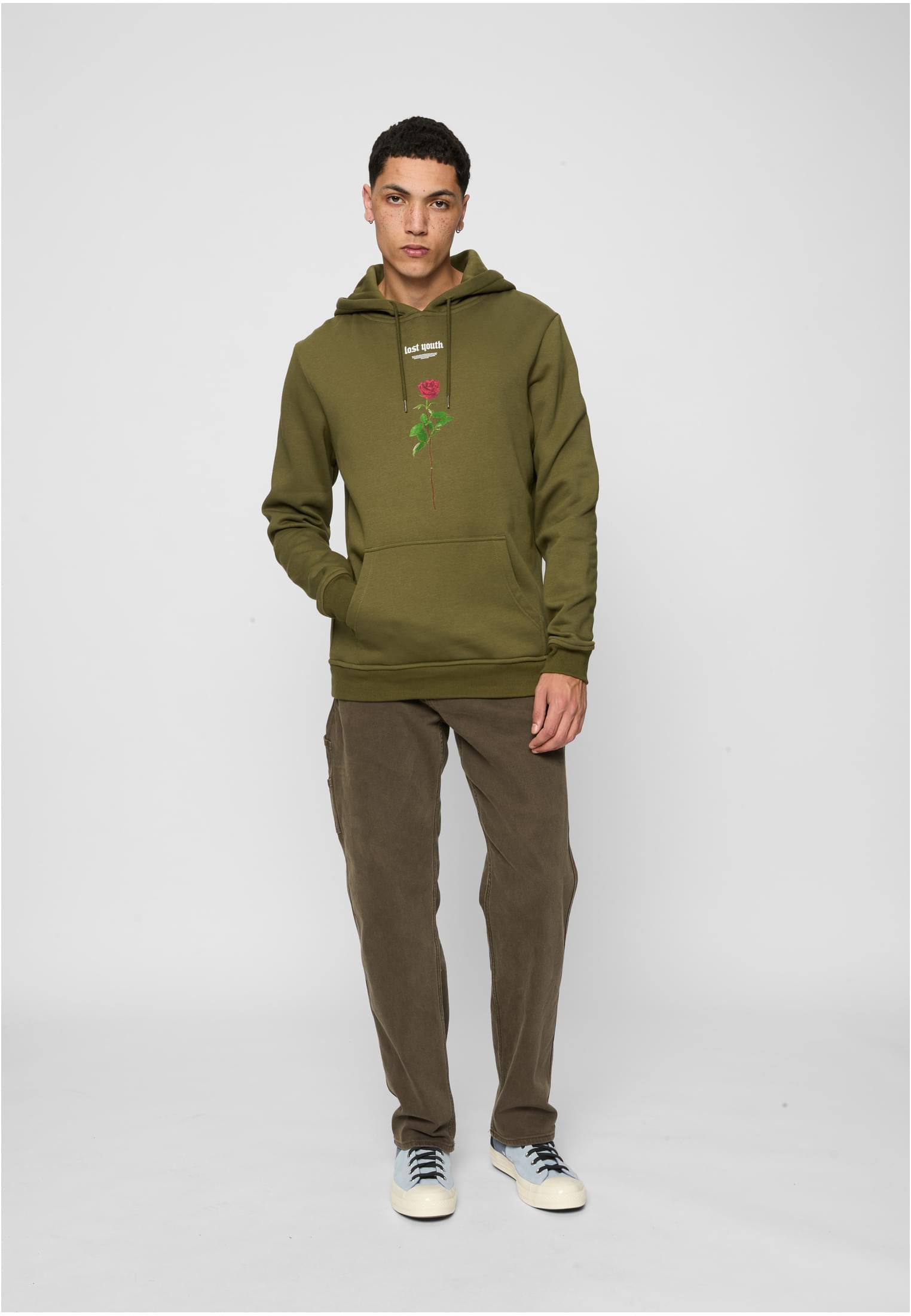 Lost Youth Rose Hoody olive XS - workoutbrands.com