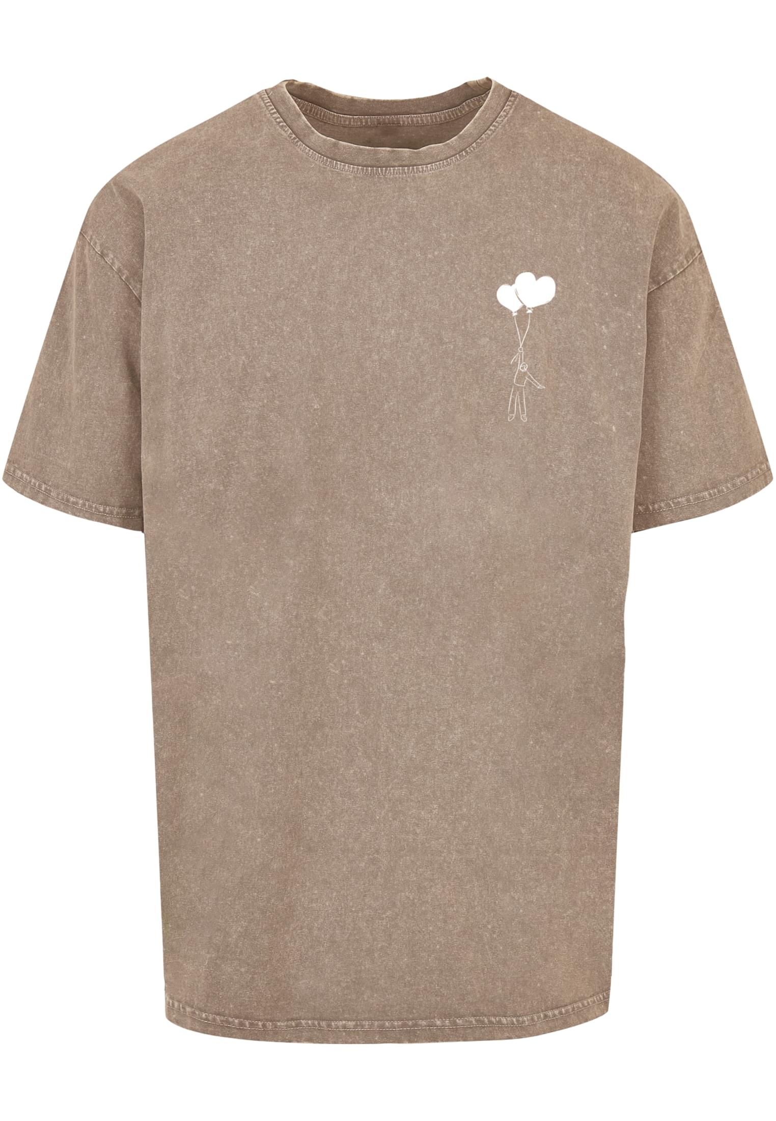 Love In The Air Acid Washed Heavy Oversize Tee darkkhaki XXL - workoutbrands.com