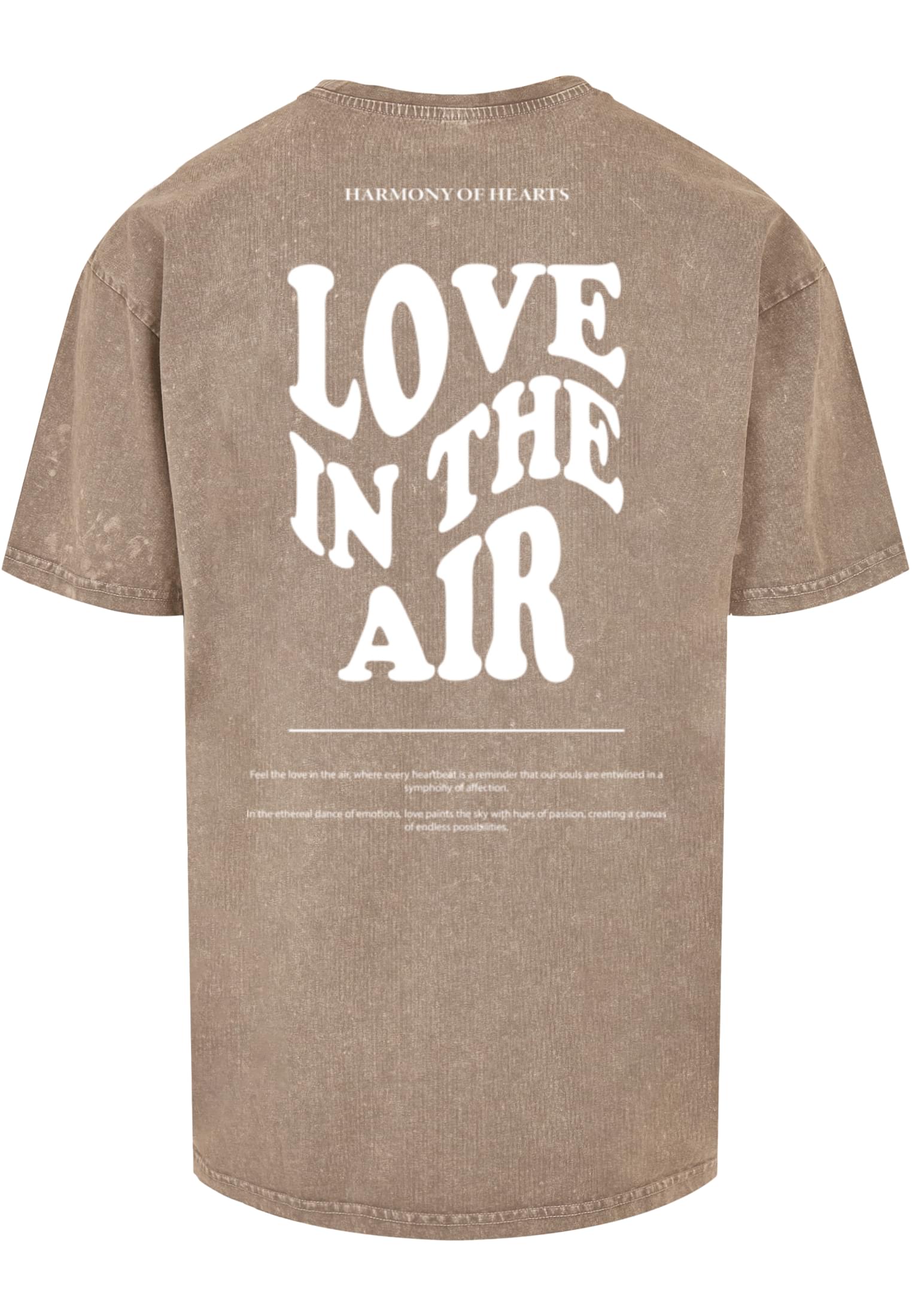 Love In The Air Acid Washed Heavy Oversize Tee darkkhaki XXL - workoutbrands.com