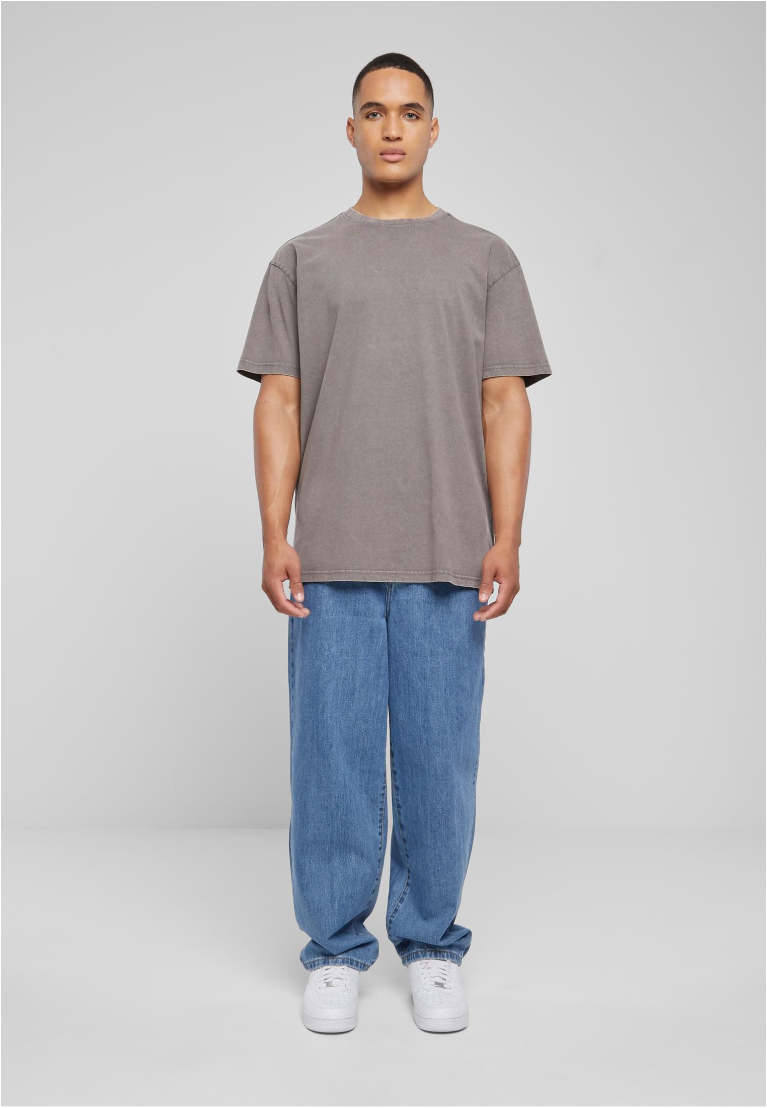 Love Yourself First Acid Washed Heavy Oversize Tee darkkhaki XXL - workoutbrands.com