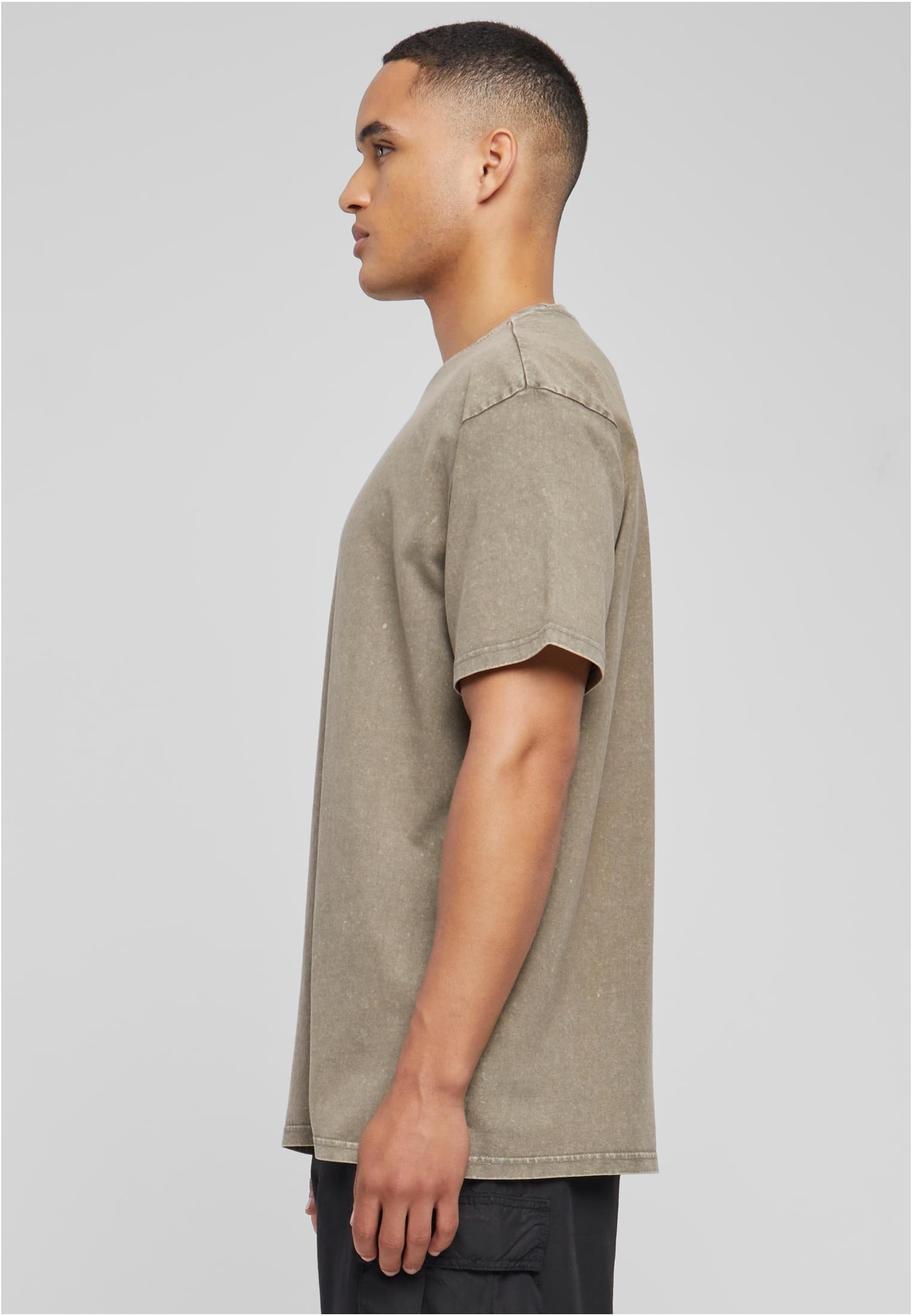 Love Yourself First Acid Washed Heavy Oversize Tee darkkhaki XXL - workoutbrands.com