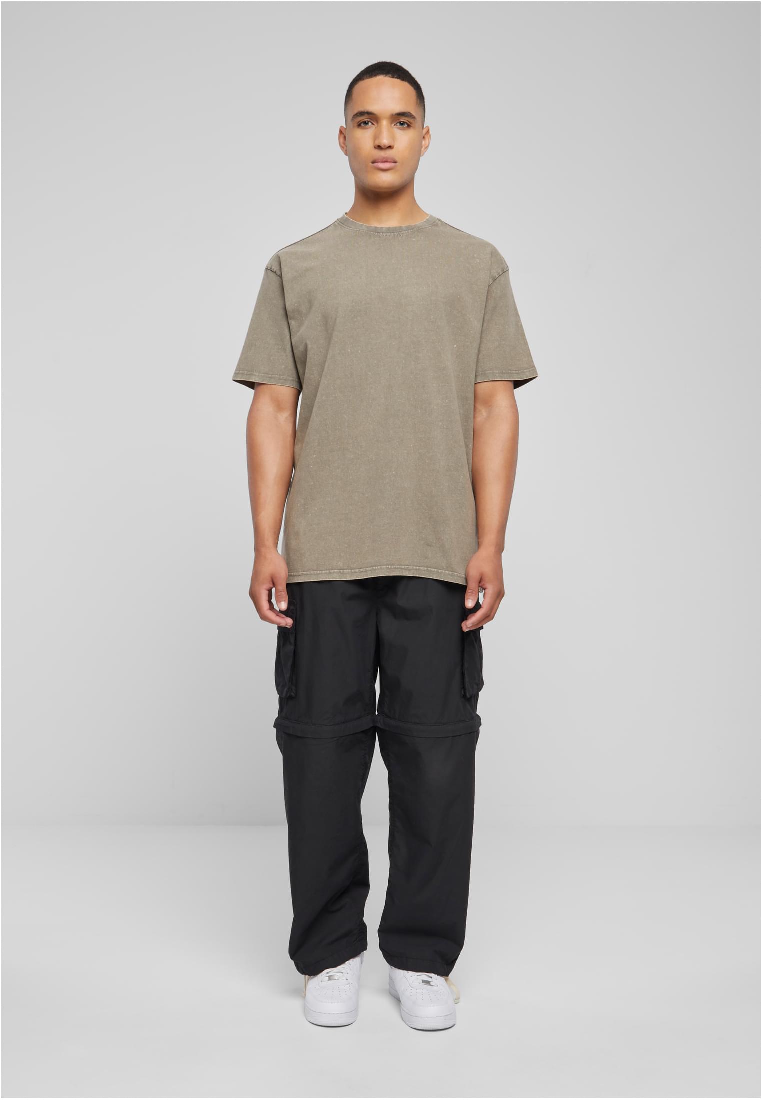 Love Yourself First Acid Washed Heavy Oversize Tee darkkhaki XXL - workoutbrands.com