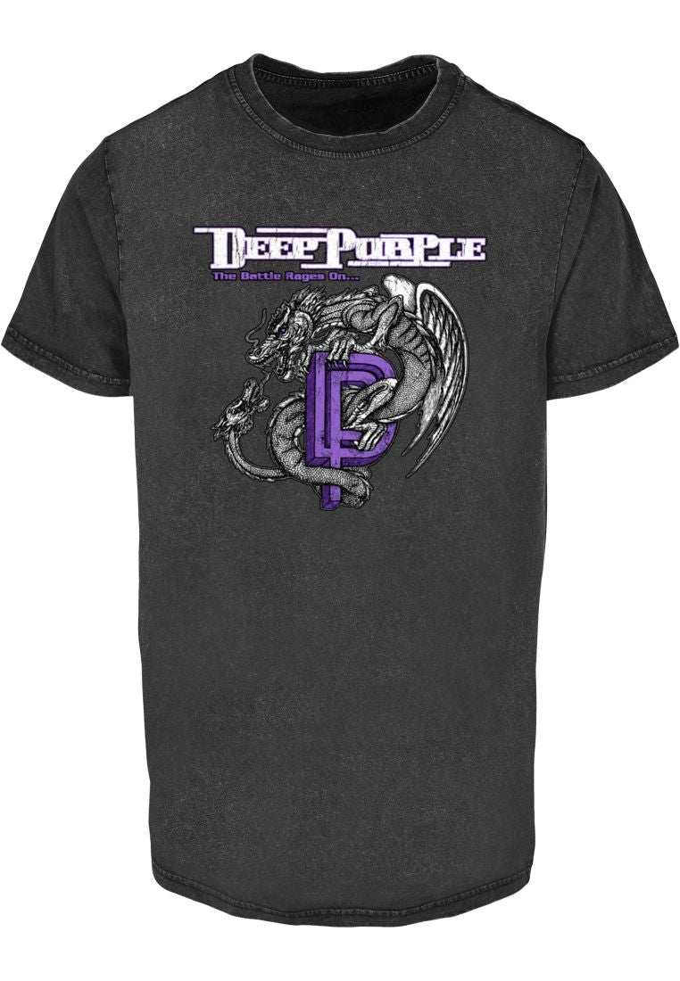 MT Deep Purple Dragon Acid Wash Tee