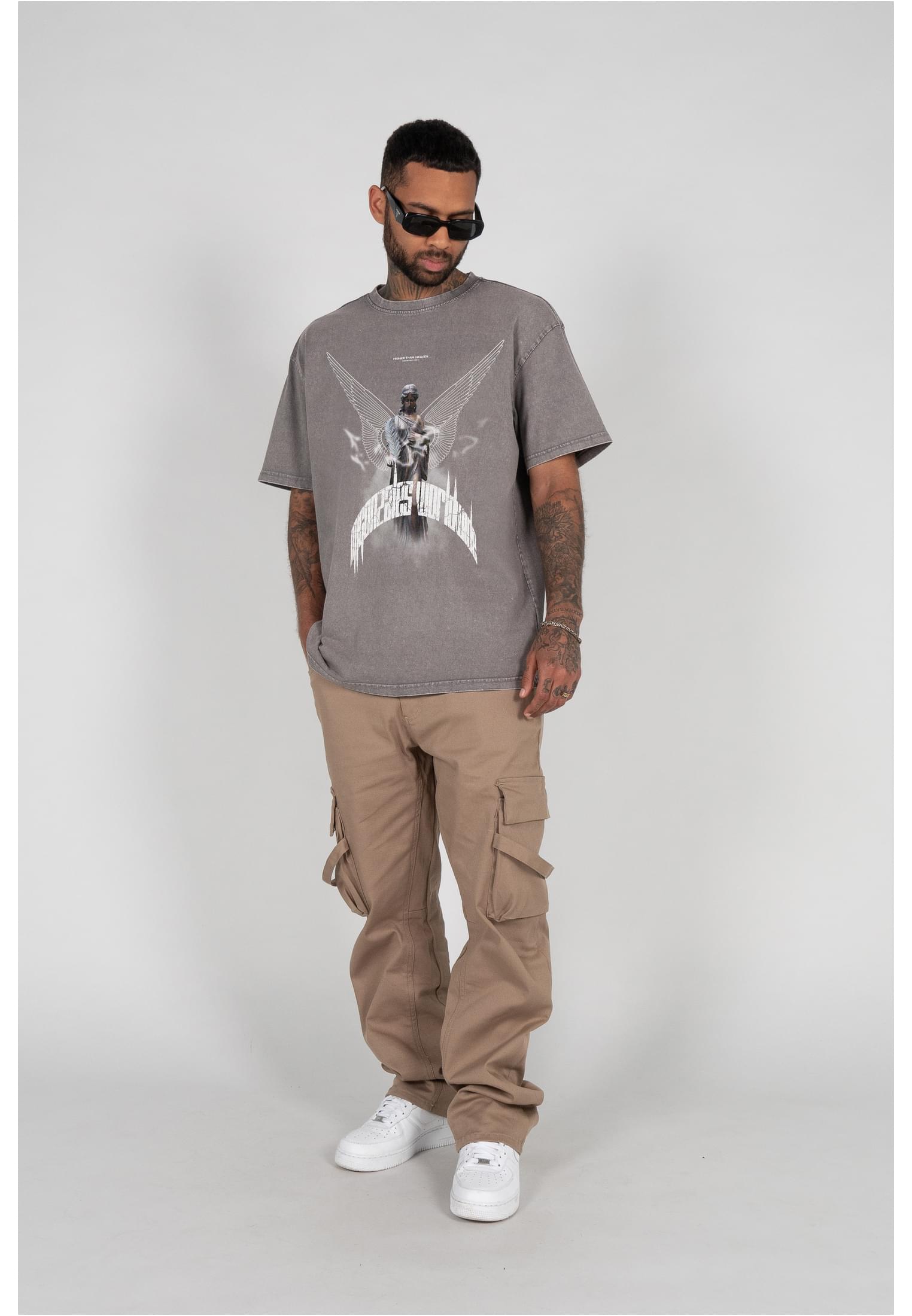 MJG HIGHER THAN HEAVEN V.1 Acid Washed Heavy Oversize Tee