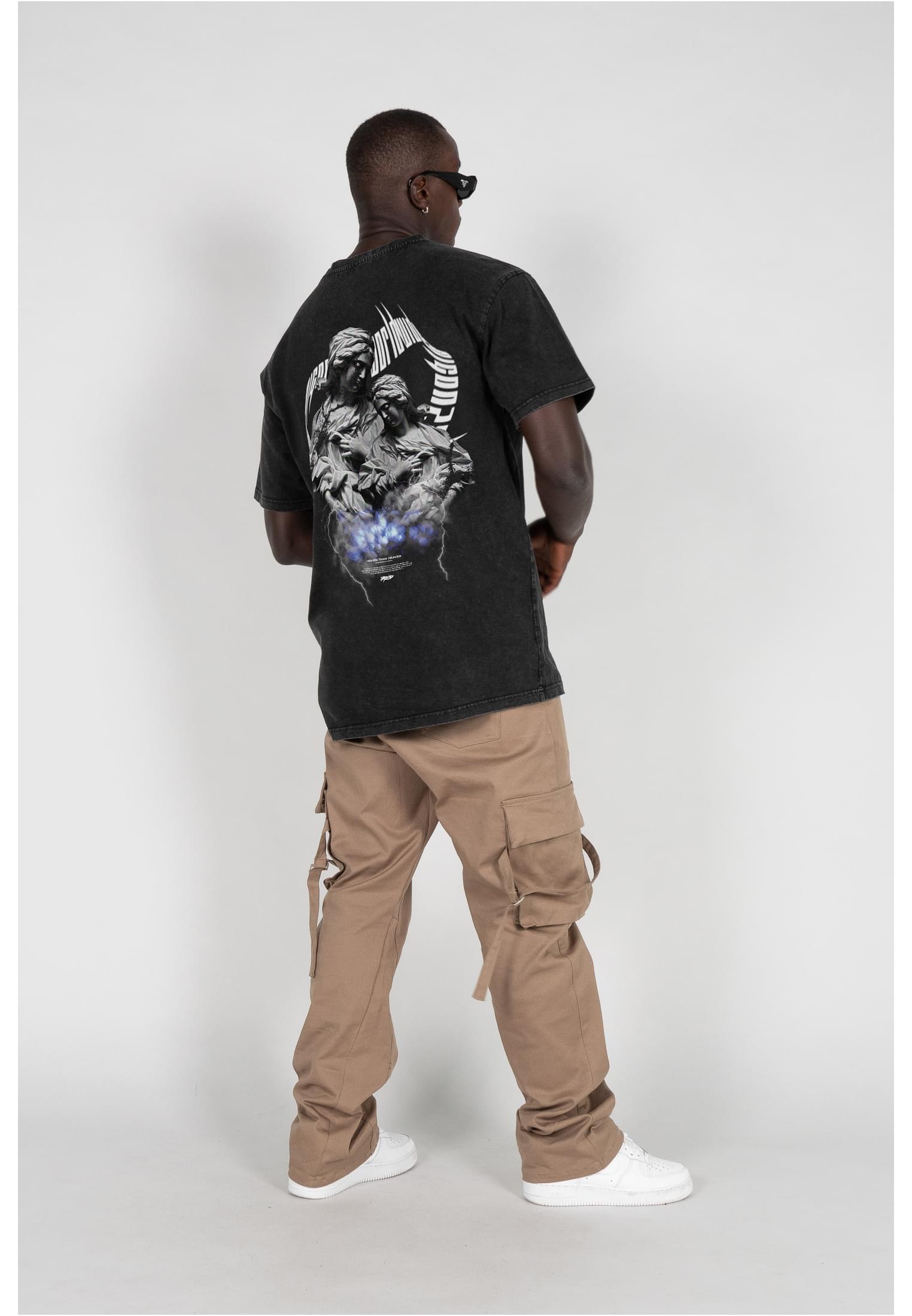 HIGHER THAN HEAVEN V.2 Acid Washed Heavy Oversize Tee