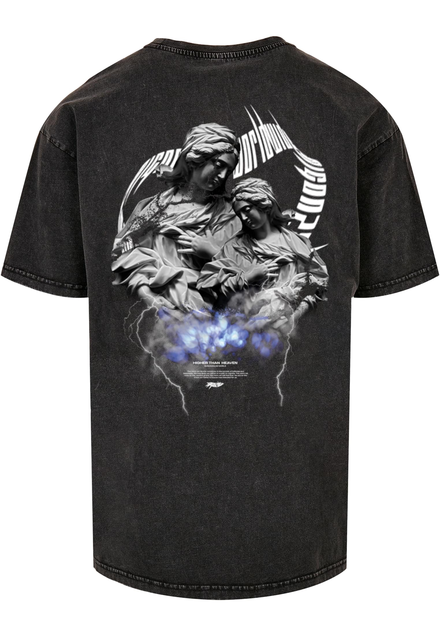 HIGHER THAN HEAVEN V.2 Acid Washed Heavy Oversize Tee