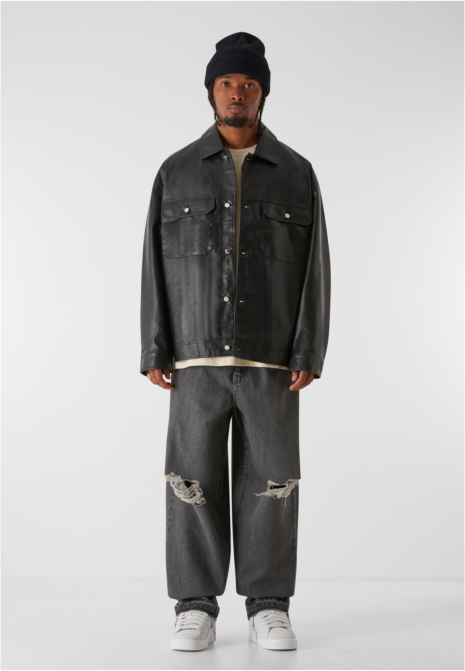 MJG IMITATION LEATHER JACKET