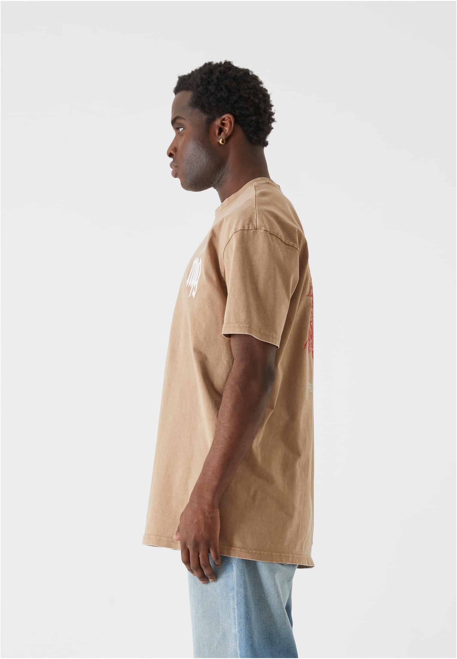 MJG Heavy Oversized Acid Washed Tee Inferno Butterfly