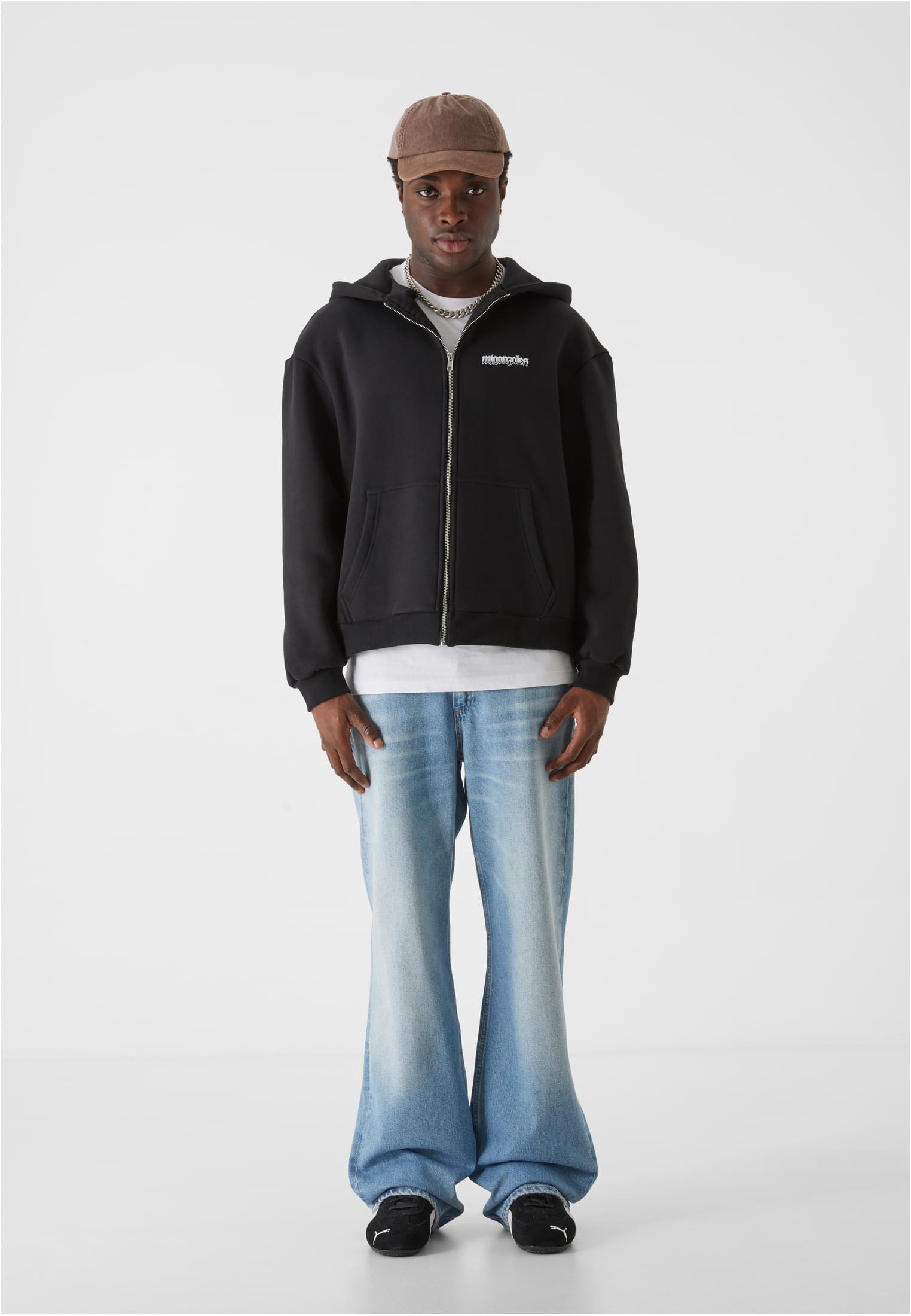 MJG Heavy Oversized Zip Hoody - Burning Wings