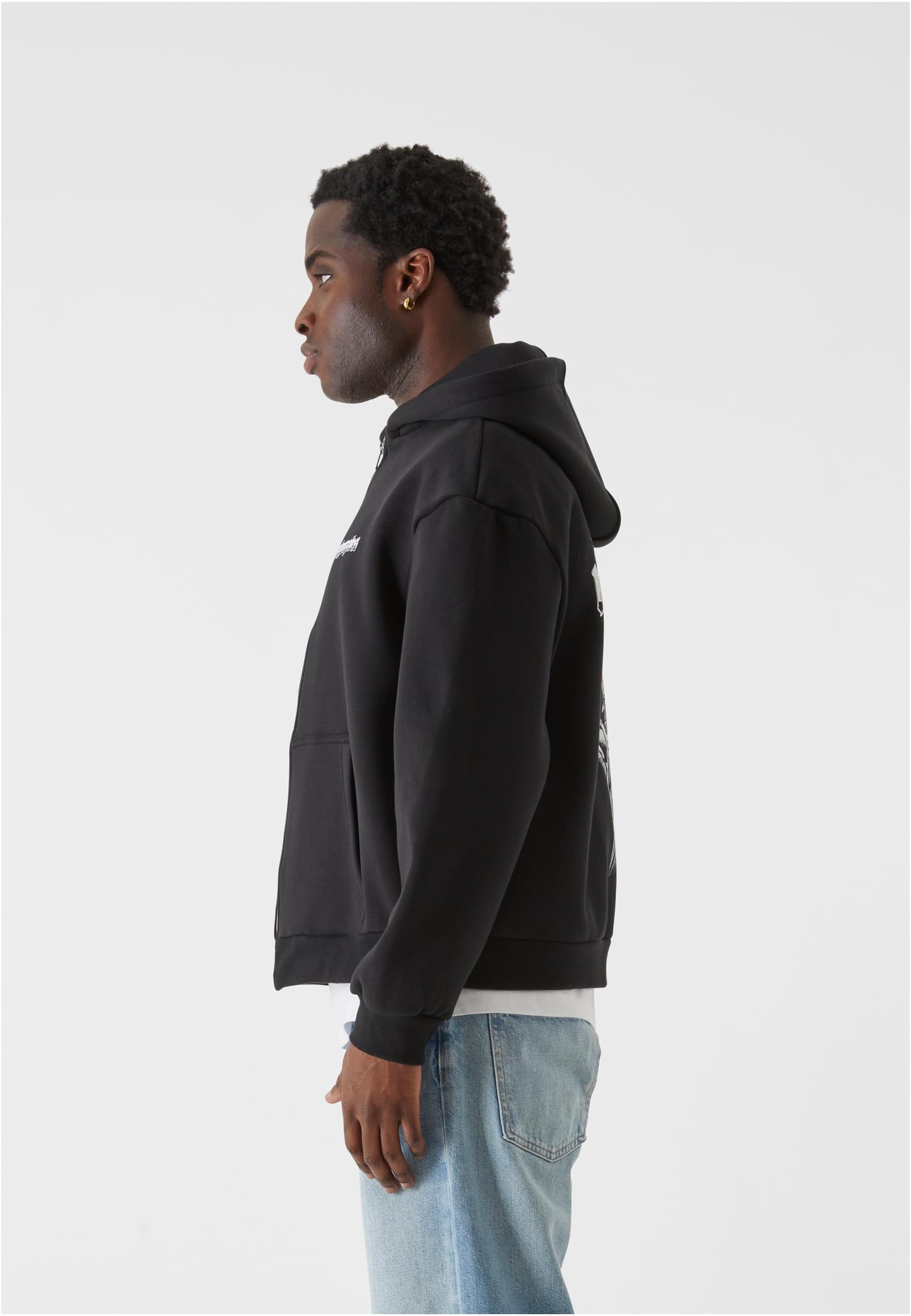 MJG Heavy Oversized Zip Hoody - Burning Wings