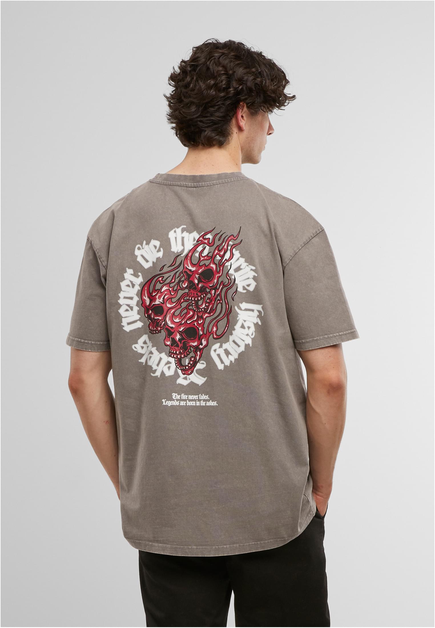 MJG Heavy Oversized Acid Washed Tee Rebels Never Die