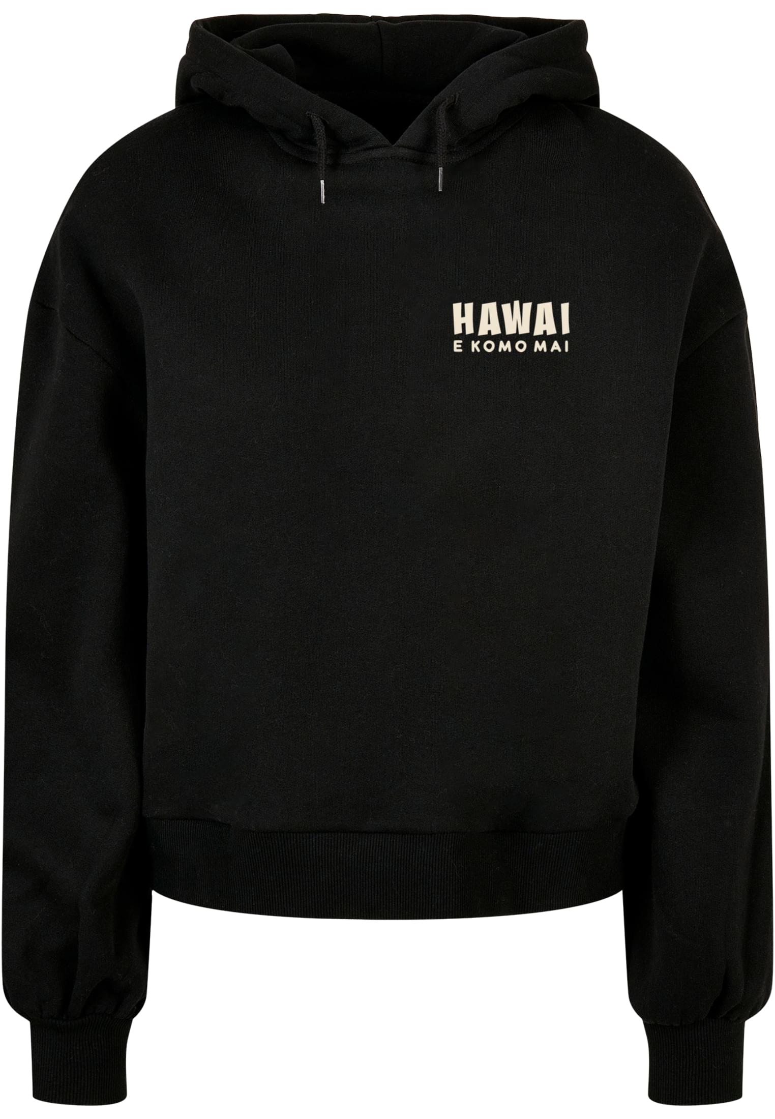Felpa oversize con cappuccio Hawaii da donna nera XXL