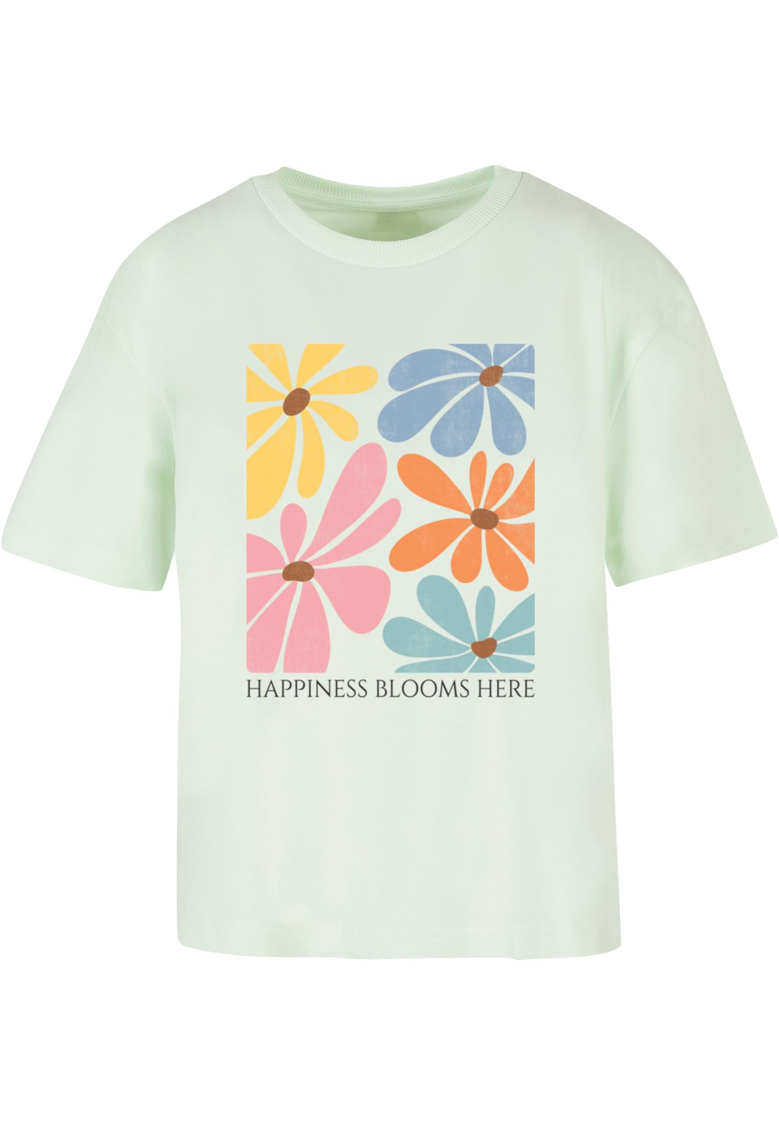 Ladies Happiness Blooms Here Tee lightmint XXL