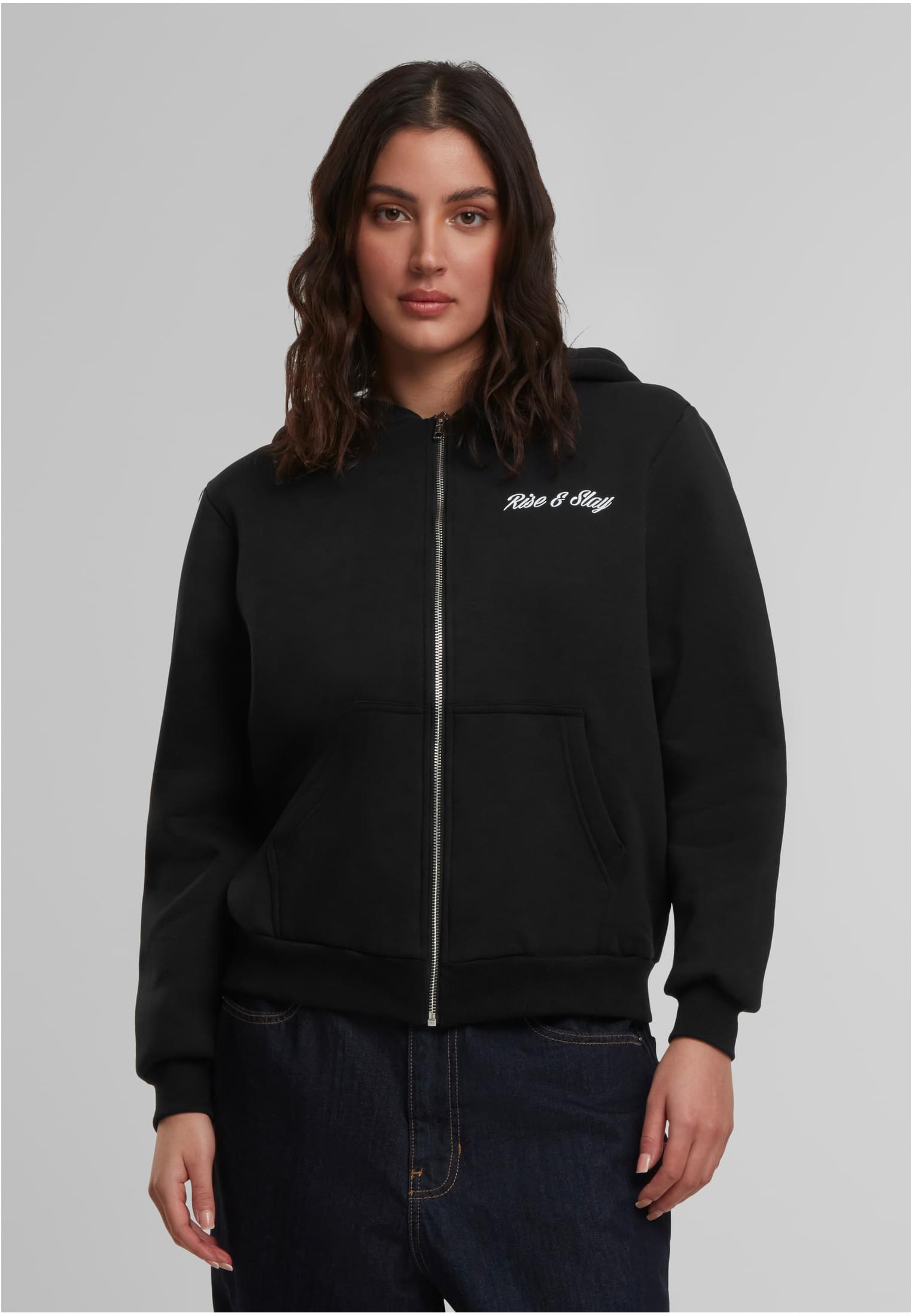 Felpa con cappuccio e zip soffice da donna MT Rise & Slay