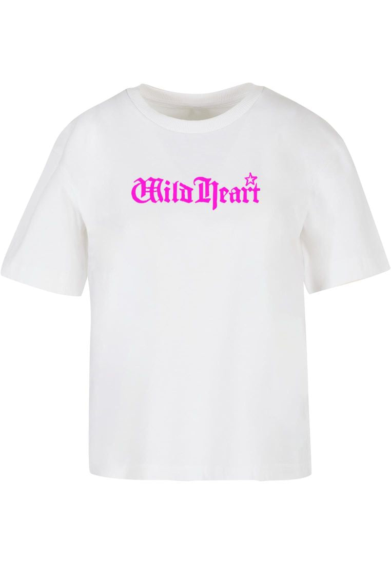 Maglietta rosa selvaggio da donna, bianca, XXL