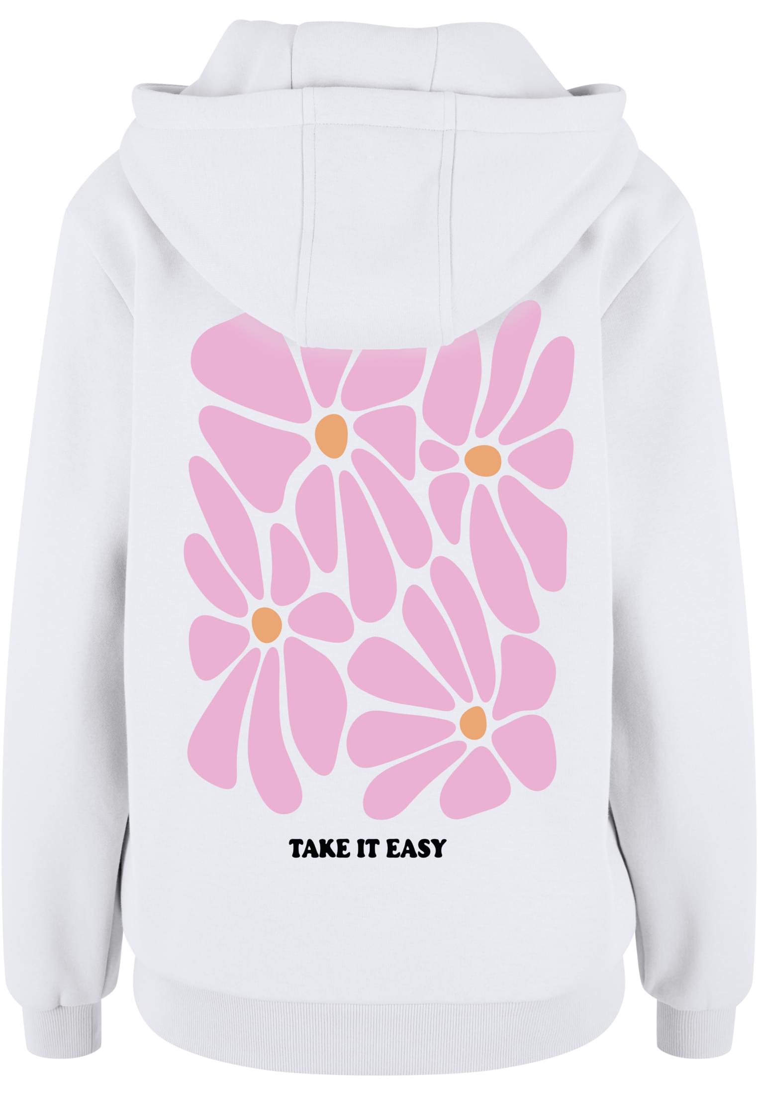 MT Take It Easy Flowers Ladies Fluffy Hoody