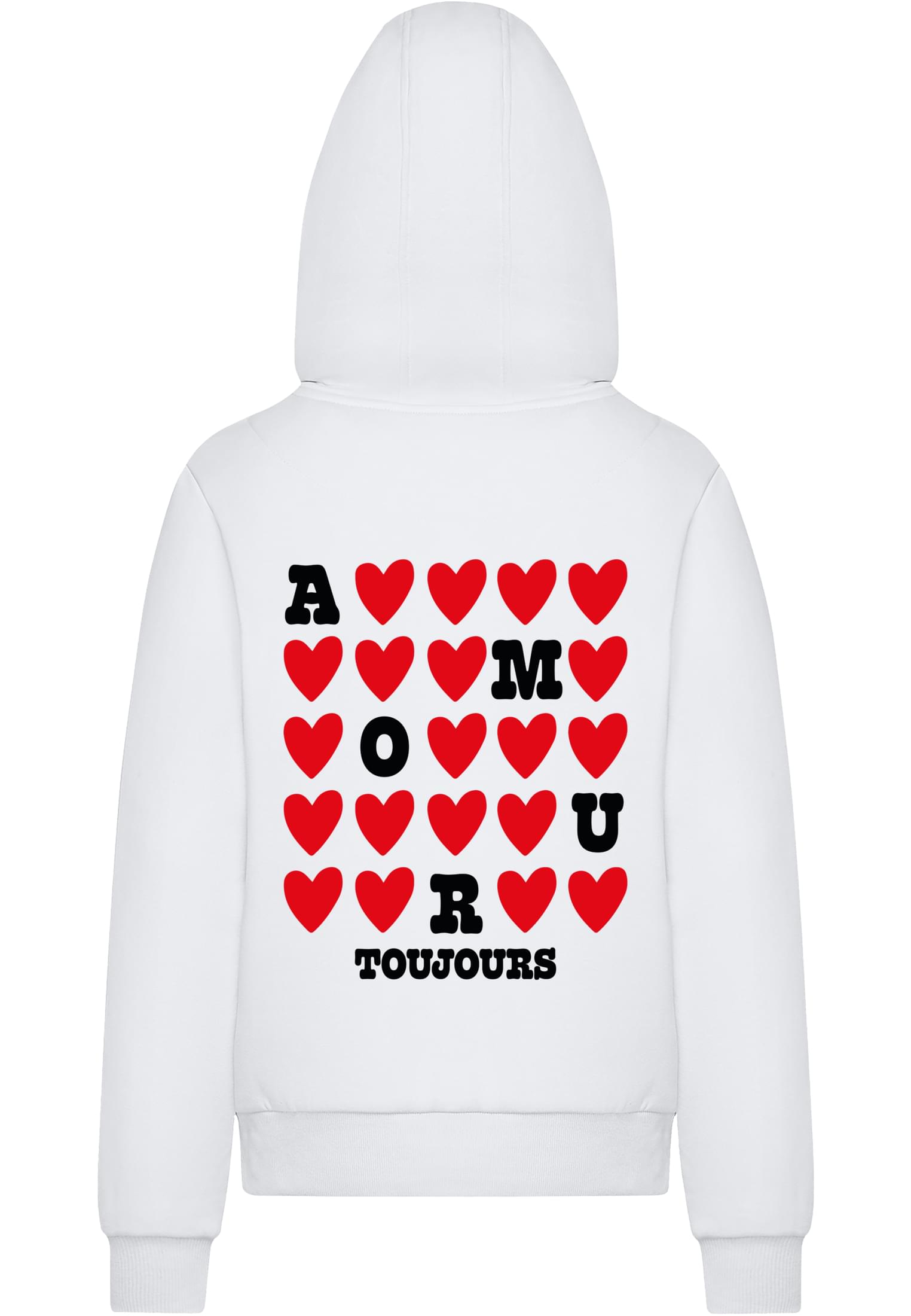MT Amour Toujours Heart Ladies Fluffy Hoody