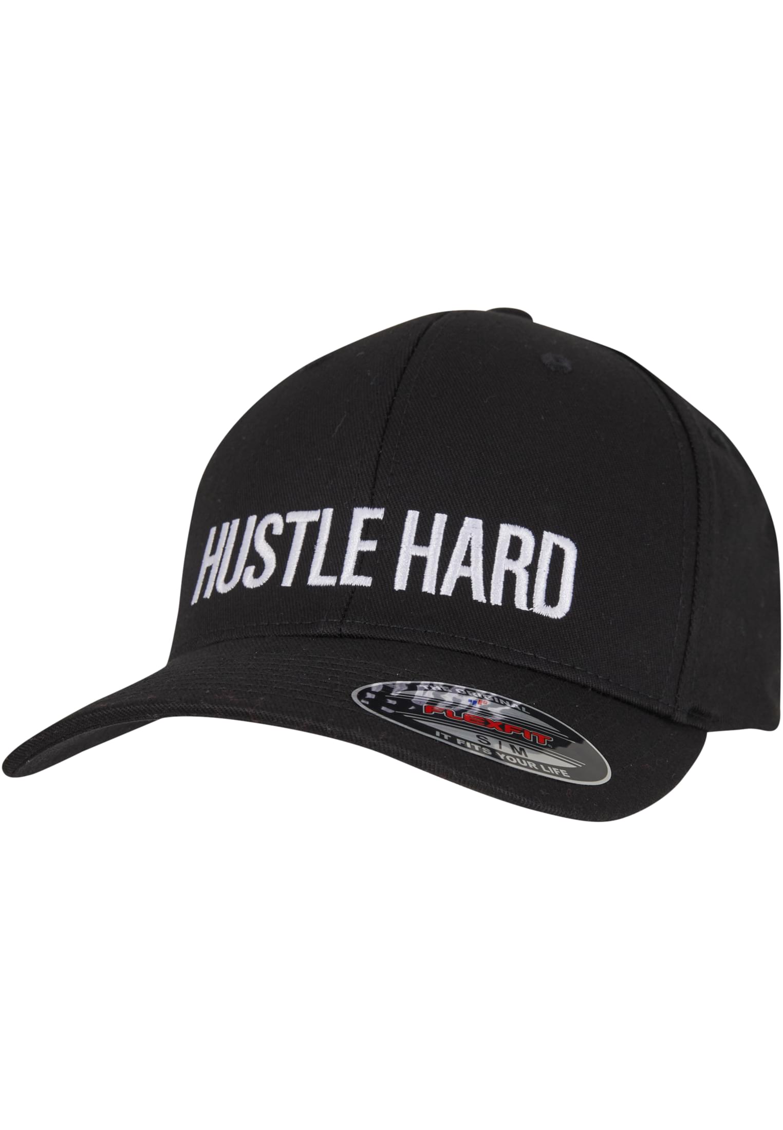 Cappellino Flexfit Hustle Wording nero S/M