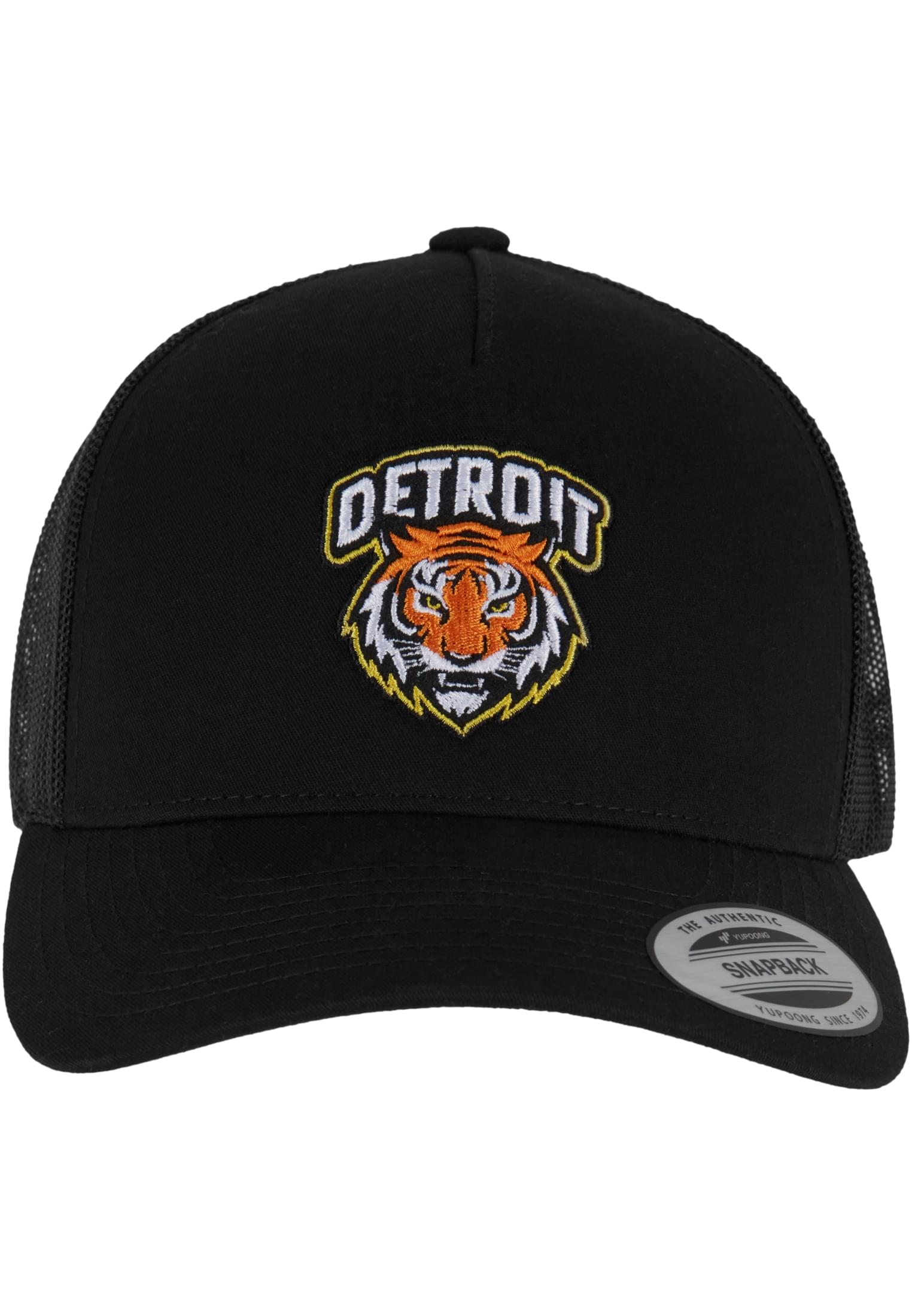 MT Detroit Tiger Head Patch 5-Panel Retro Trucker Cap