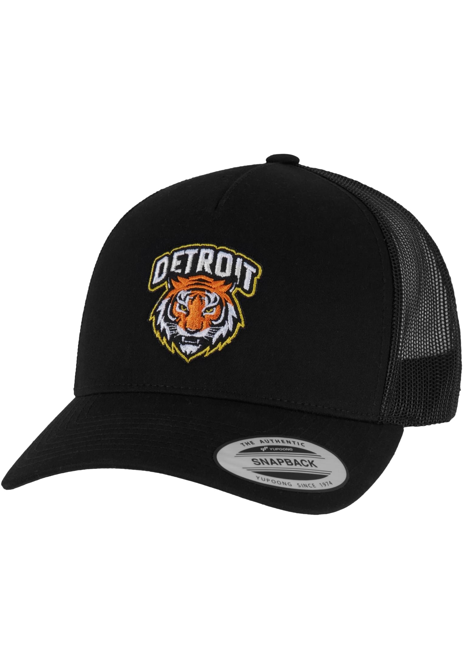 MT Detroit Tiger Head Patch 5-Panel Retro Trucker Cap