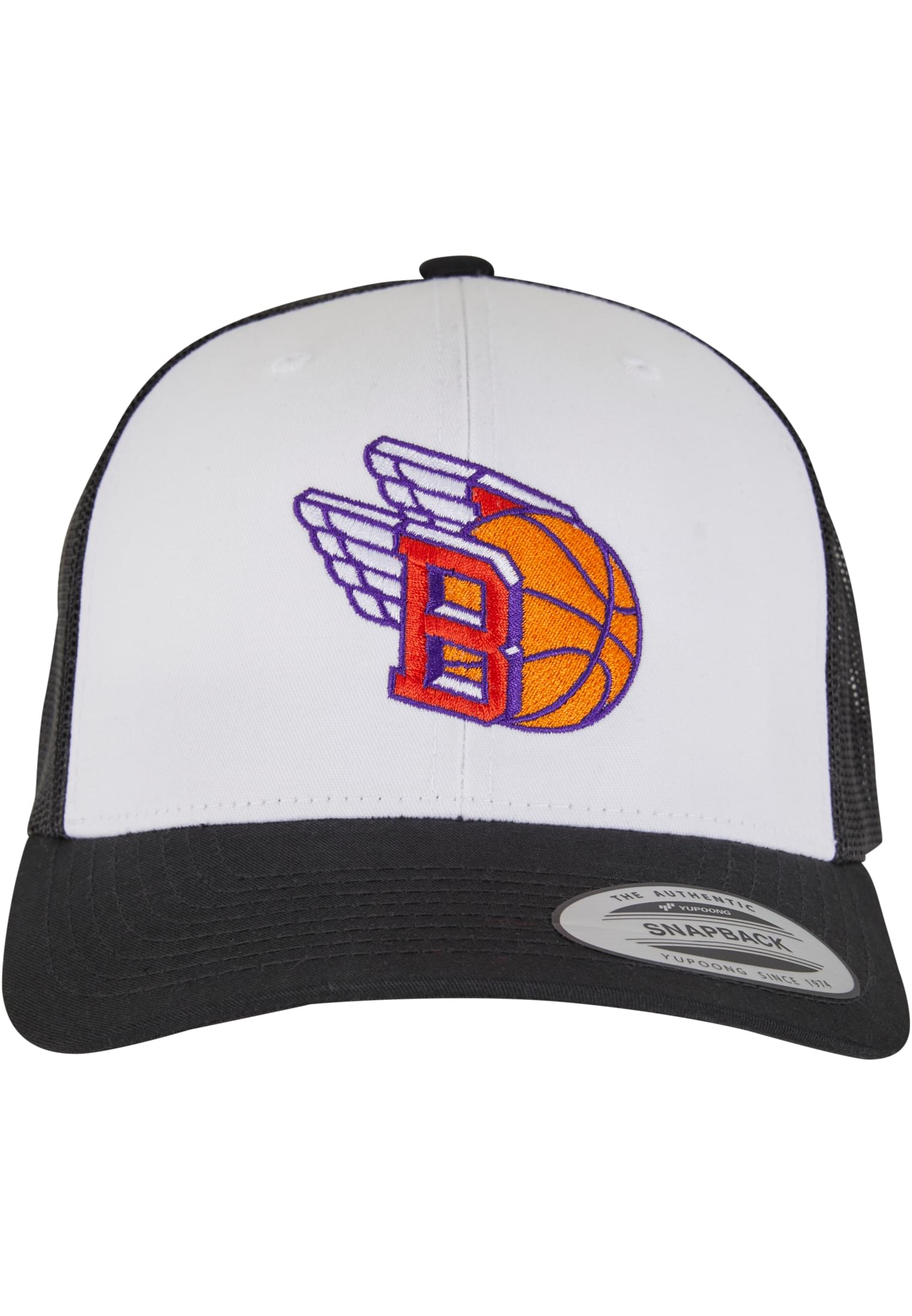 MT Basketball Fly Retro Trucker con parte anteriore colorata