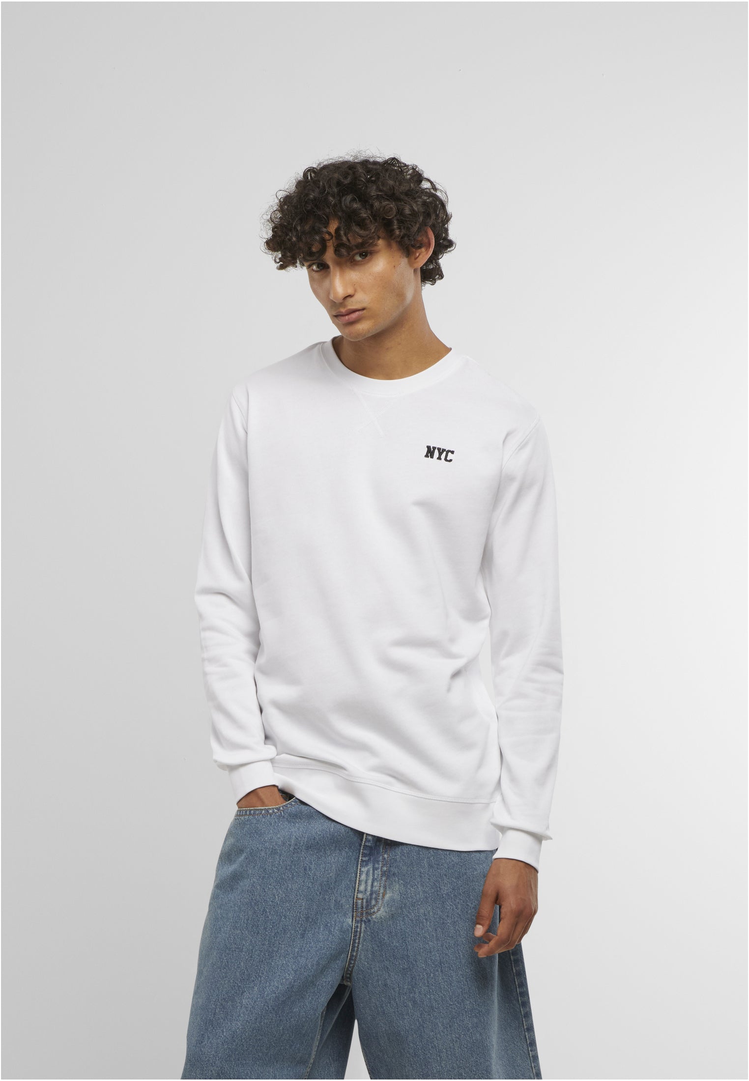 MT NYC Wording EMB Light Crew Sweatshirt