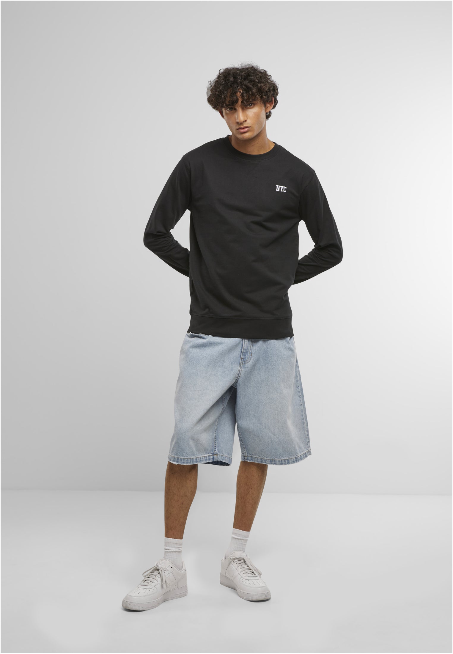 MT NYC Wording EMB Light Crew Sweatshirt